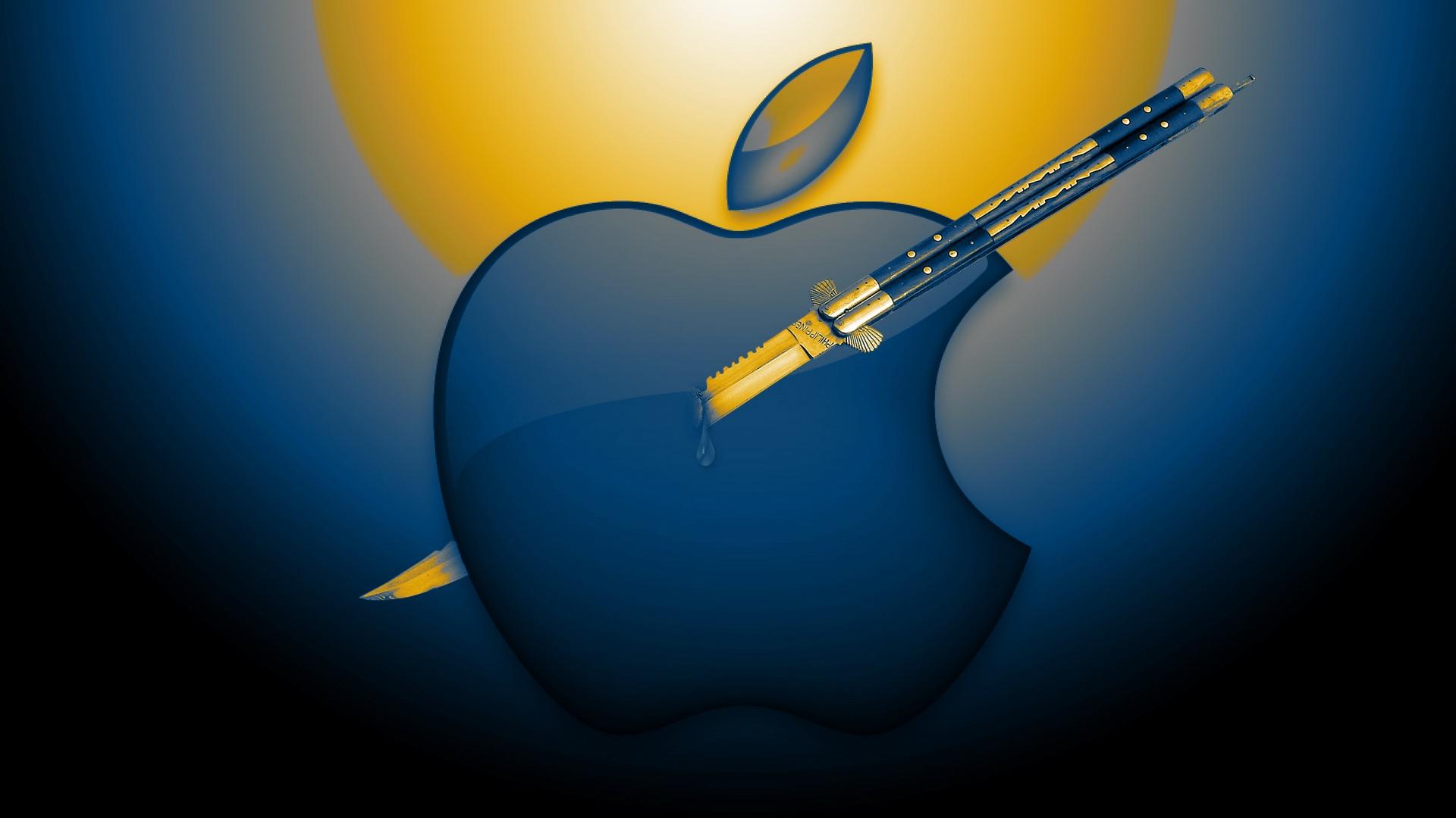 Creative Apple Mac Logo Art Wallpaper