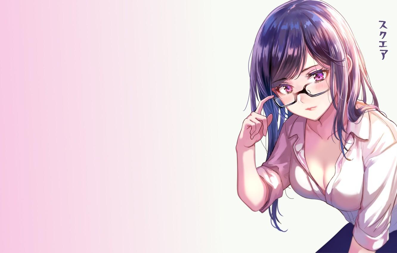 HD wallpaper female anime character anime girls sweater glasses long  hair  Wallpaper Flare