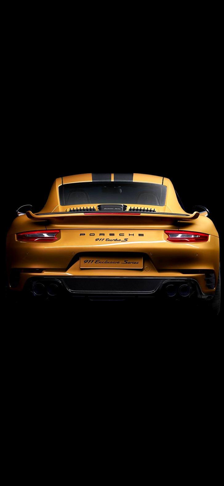 Gold Porsche Wallpaper iPhone X [1125x2436]