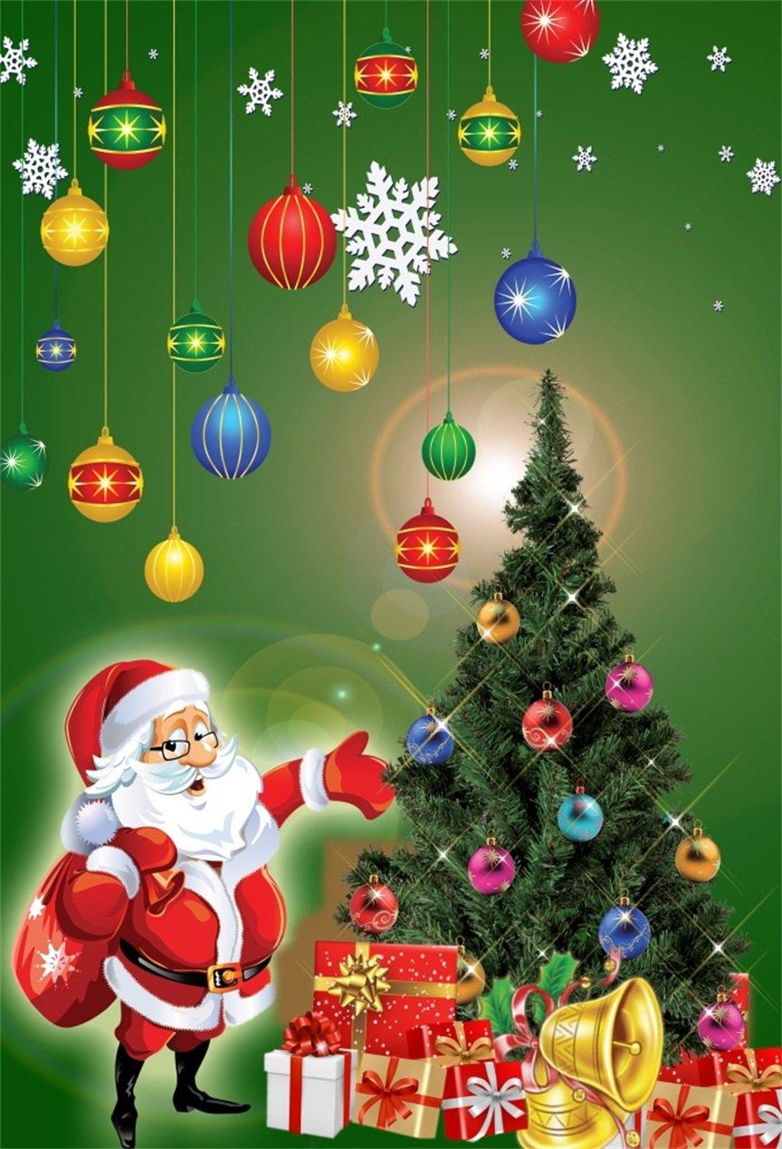 Amazon.com, AOFOTO 5x7ft Christmas Tree Backdrop Santa