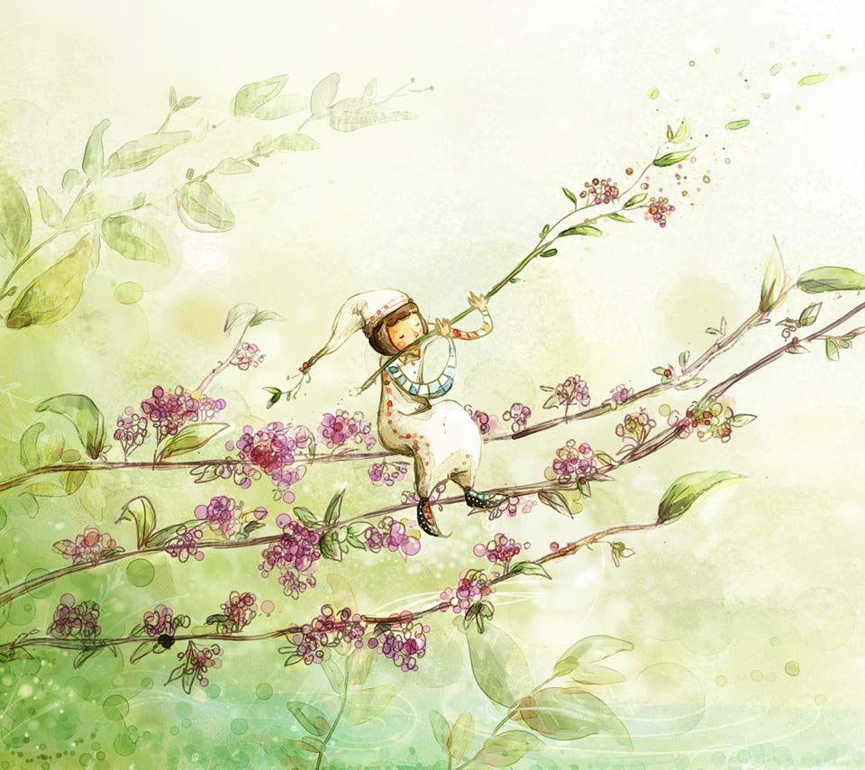 Flower Fairy. Watercolor Inspiration. Art, Spring art