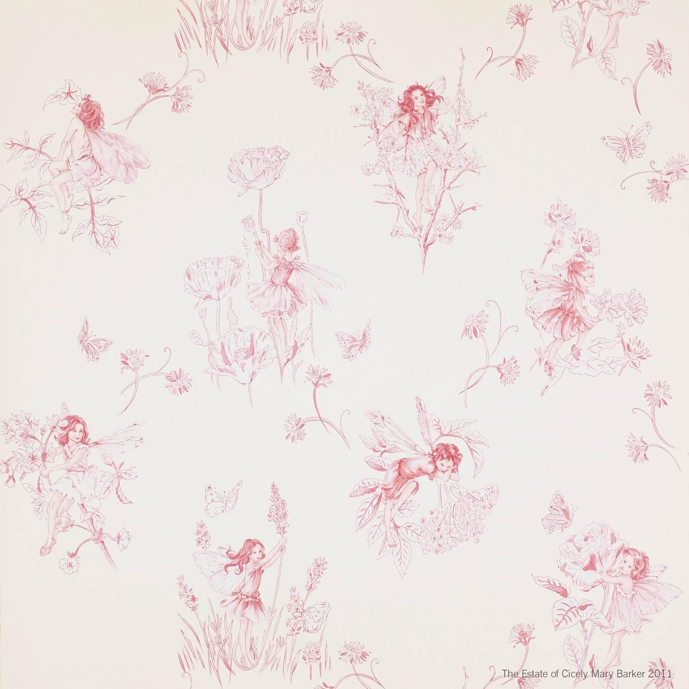 Jane Churchill Meadow Flower Fairies Wallpaper PinkProduct Code: J124W 05