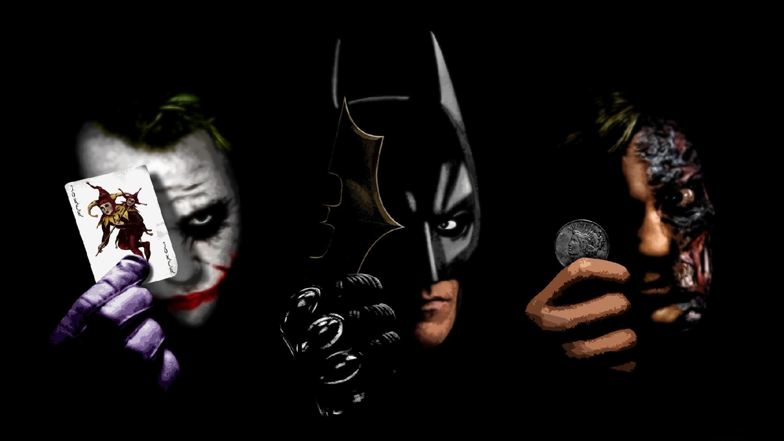 Batman The Joker Two Face Harvey Dent Art HD Wallpaper