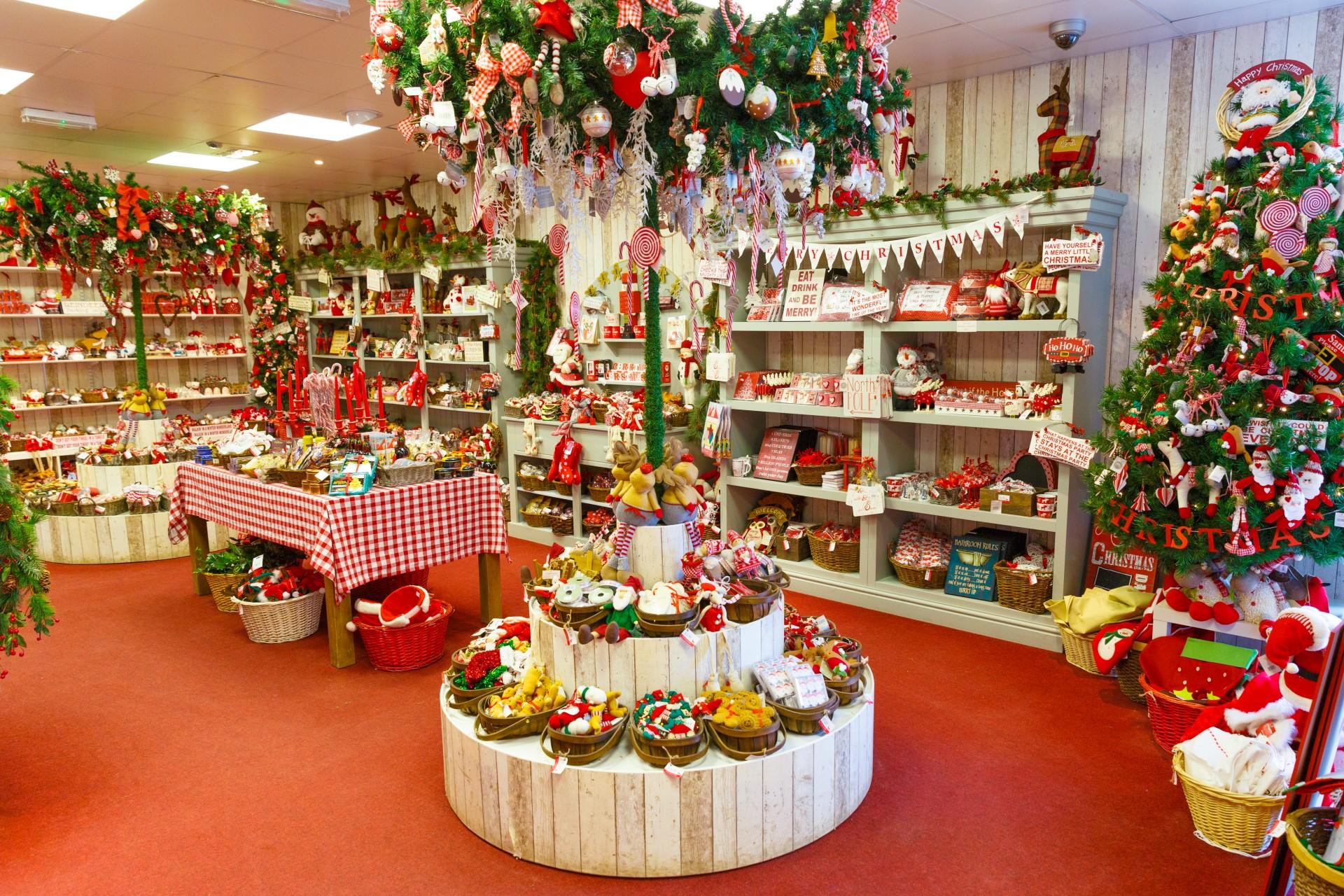 Cute Little Christmas Shop Full Of Decorations HD Wallpaper