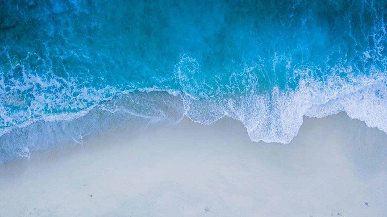 Wallpaper Beach, Sea shore, Blue, Waves, HD, 4K, Nature