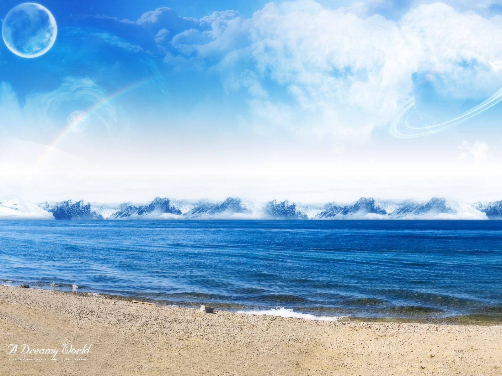 Sea Shore Dreamy World Wallpaper in jpg format for free