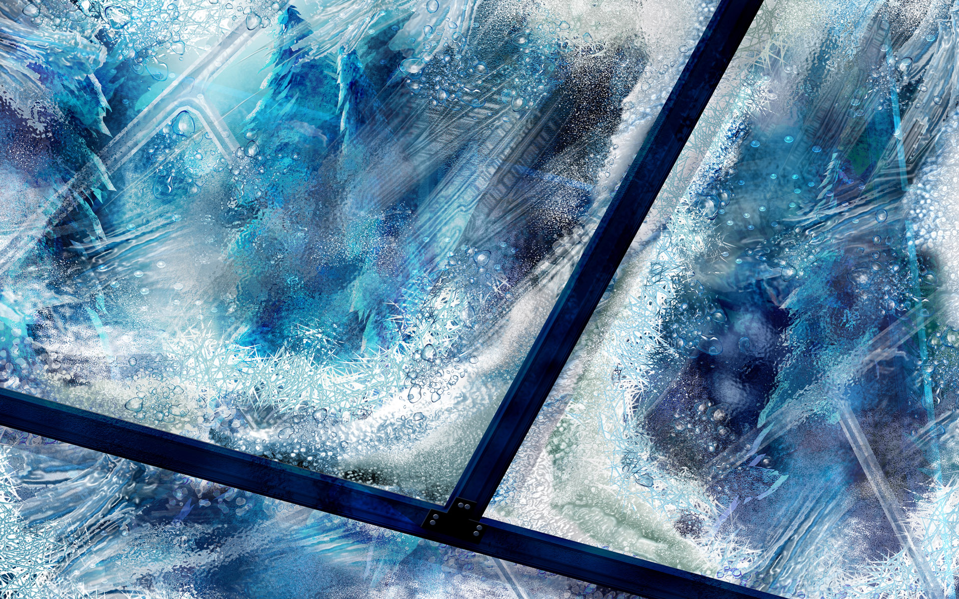 Frozen Window Windows 7 Scenery Desktop Wallpaper. Scenery