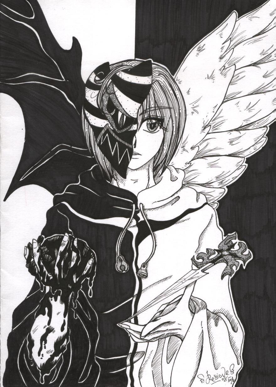 Half Angel/Demon or One Winged Aatrox.
