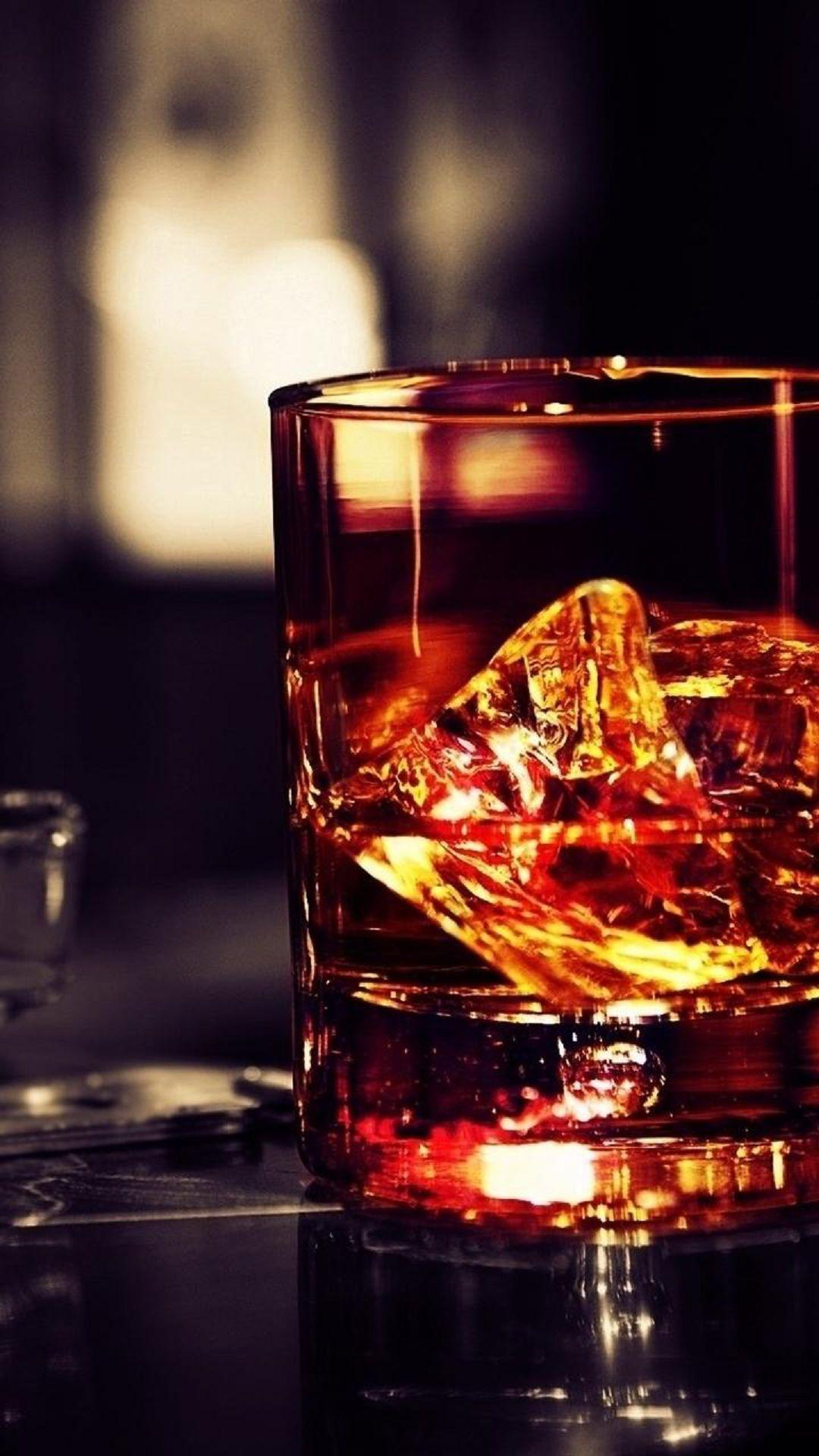 Whiskey Glass Rocks #iPhone #wallpaper