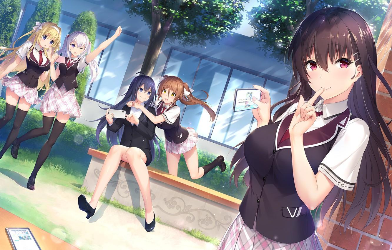 Wallpaper trees, the game, Girls, Games, Anime, school