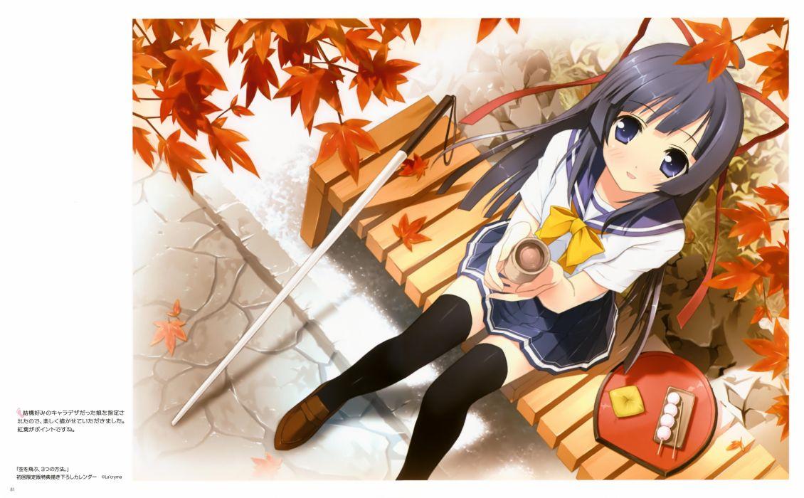 School uniforms artwork anime anime girls sailor uniforms Kantoku (artist) wallpaperx3017