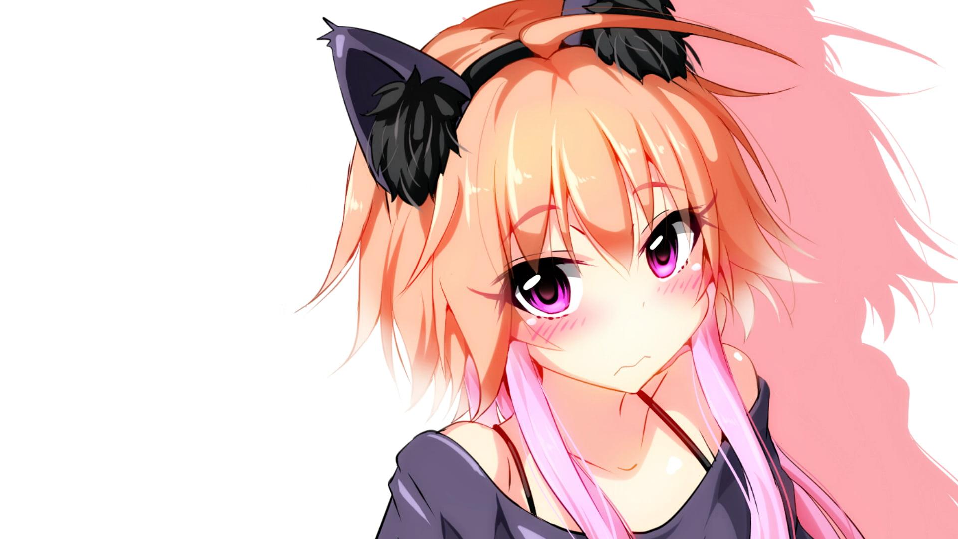 Featured image of post Loli Orange Hair Neko loli purple hair anime girls long hair animal ears