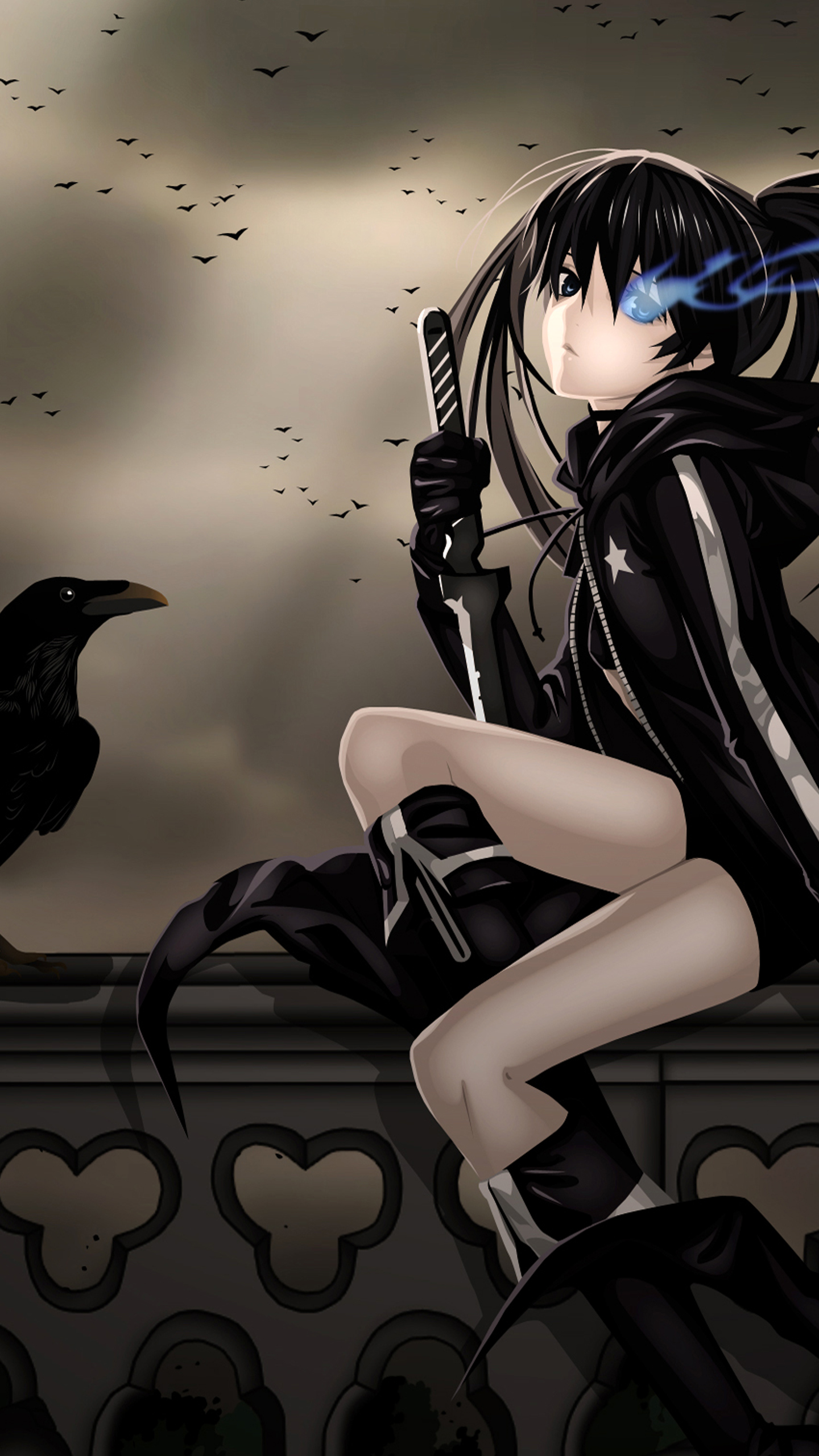 Free download Resolution 1440x2560 Wallpaper Raven girl