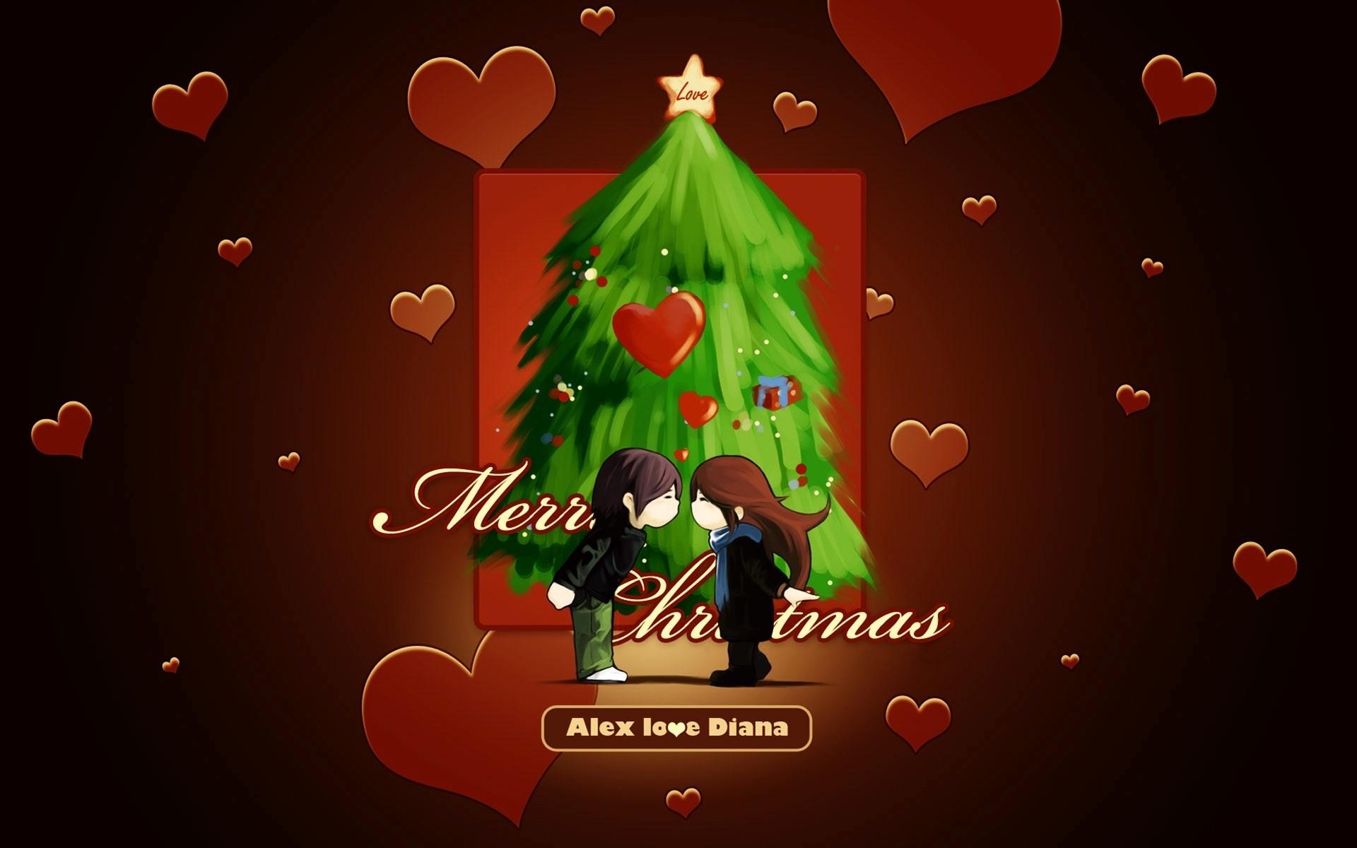 Merry Christmas Love Cartoon HD Image