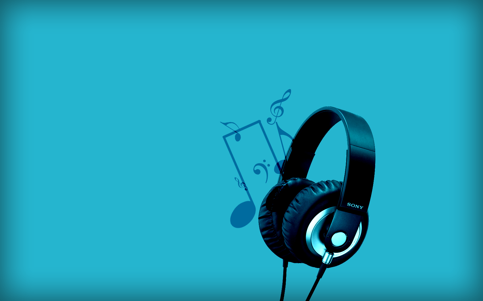 Blue Background Music Headphone Wallpaper Picture HD Free