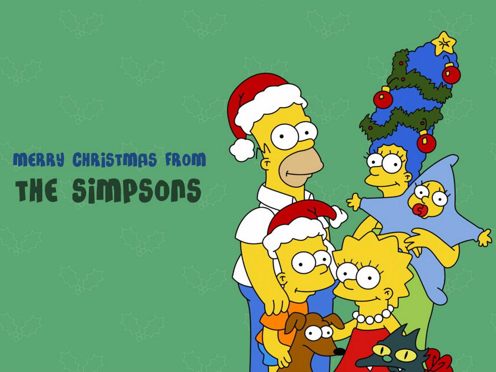 Free download Merry Christmas from The Simpsons Wallpaper