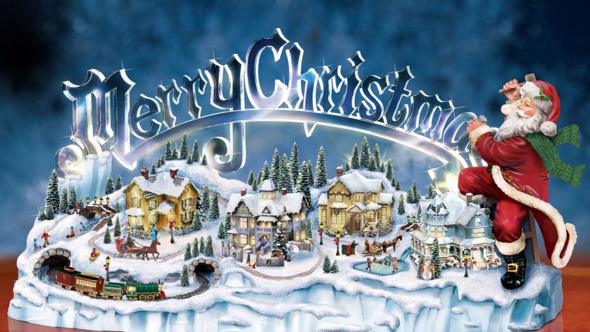 Merry Christmas 2014 HD Wallpaper 3D Gif Animated Image