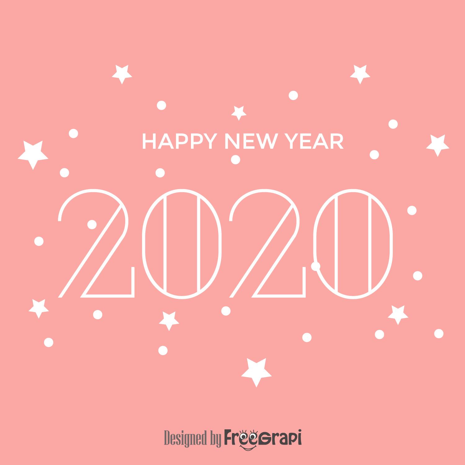happy new year with star pattern Graphics Resource
