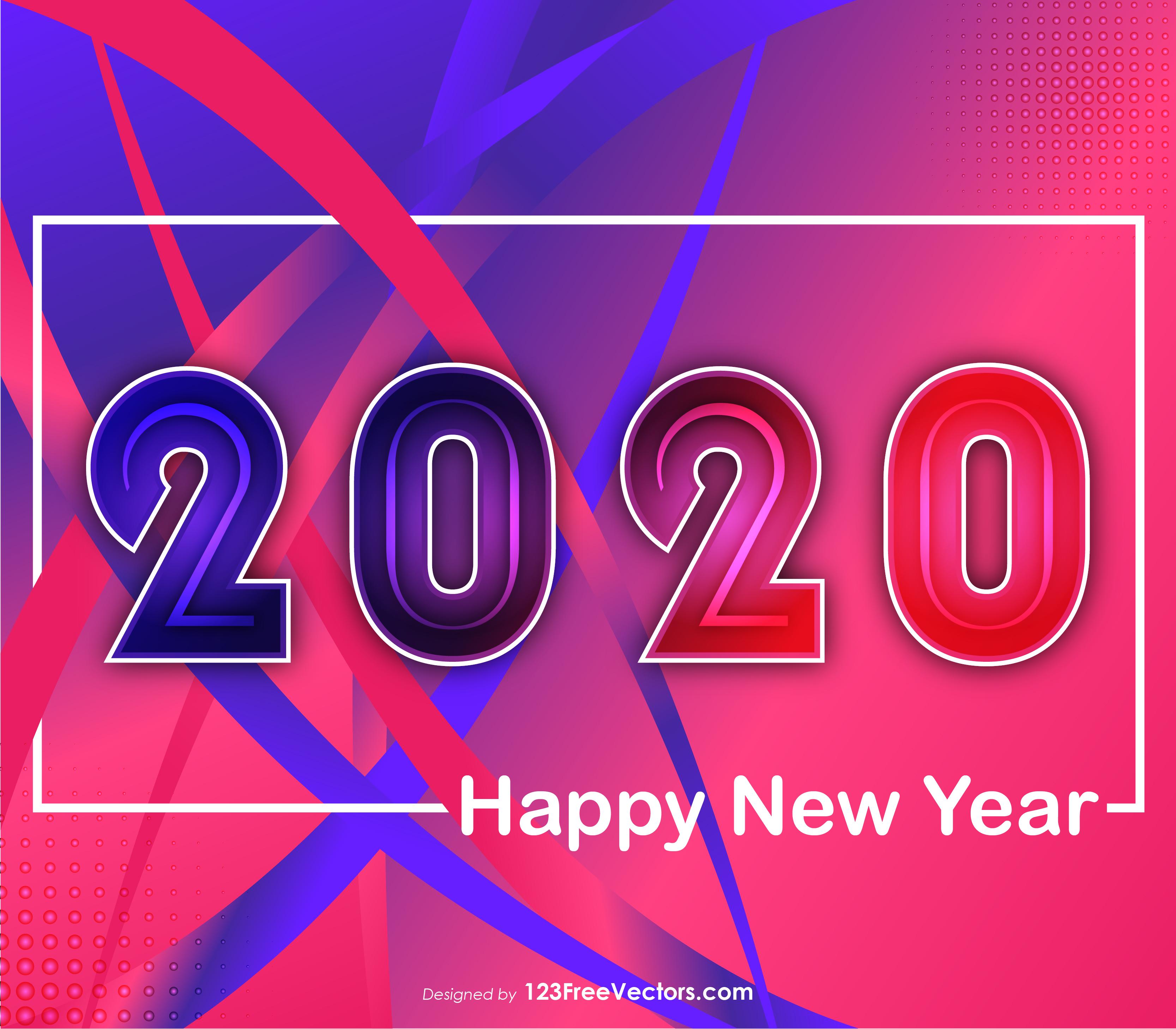 New Year 2020 Liquid Color Image