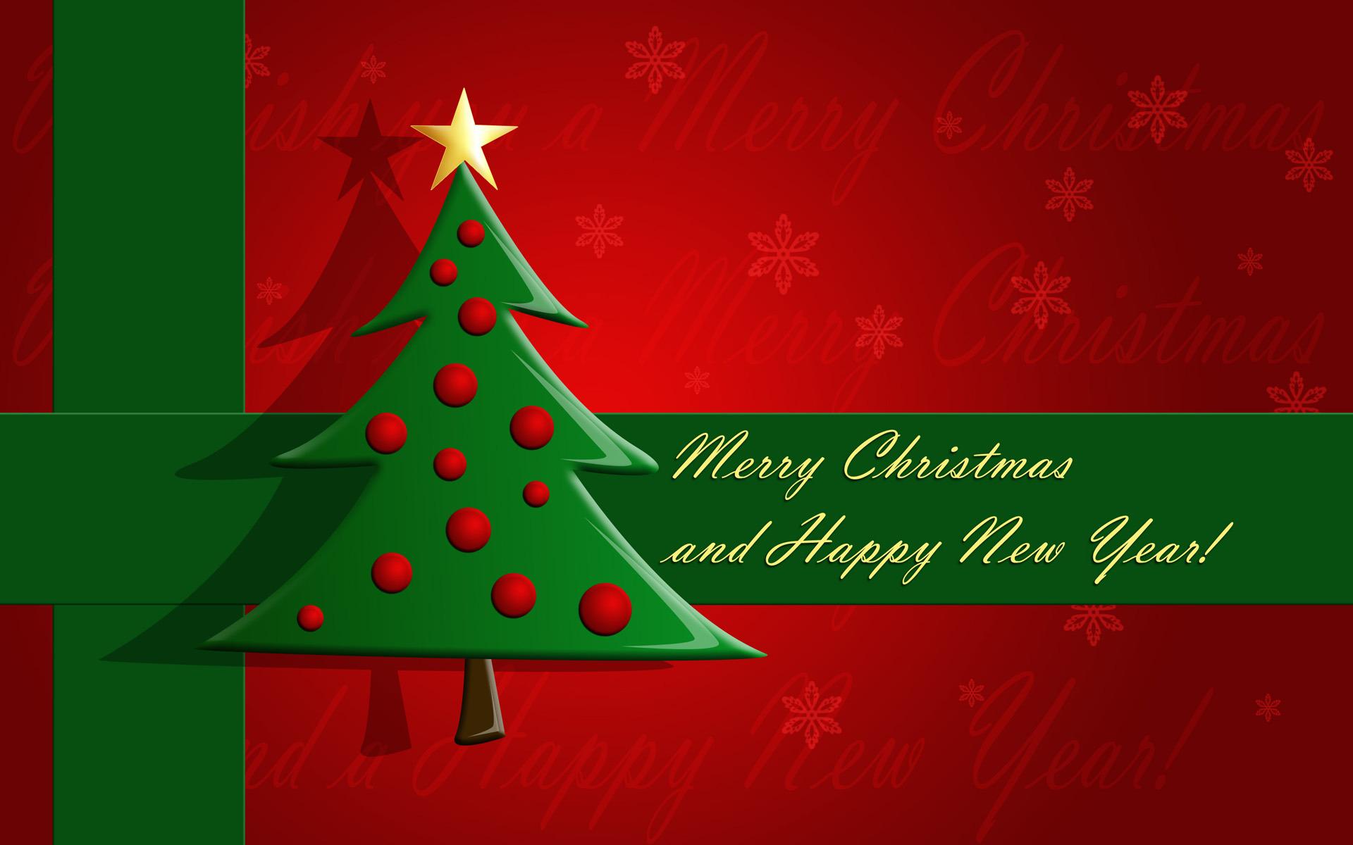 Merry Christmas And Happy New Year Wallpaper Full