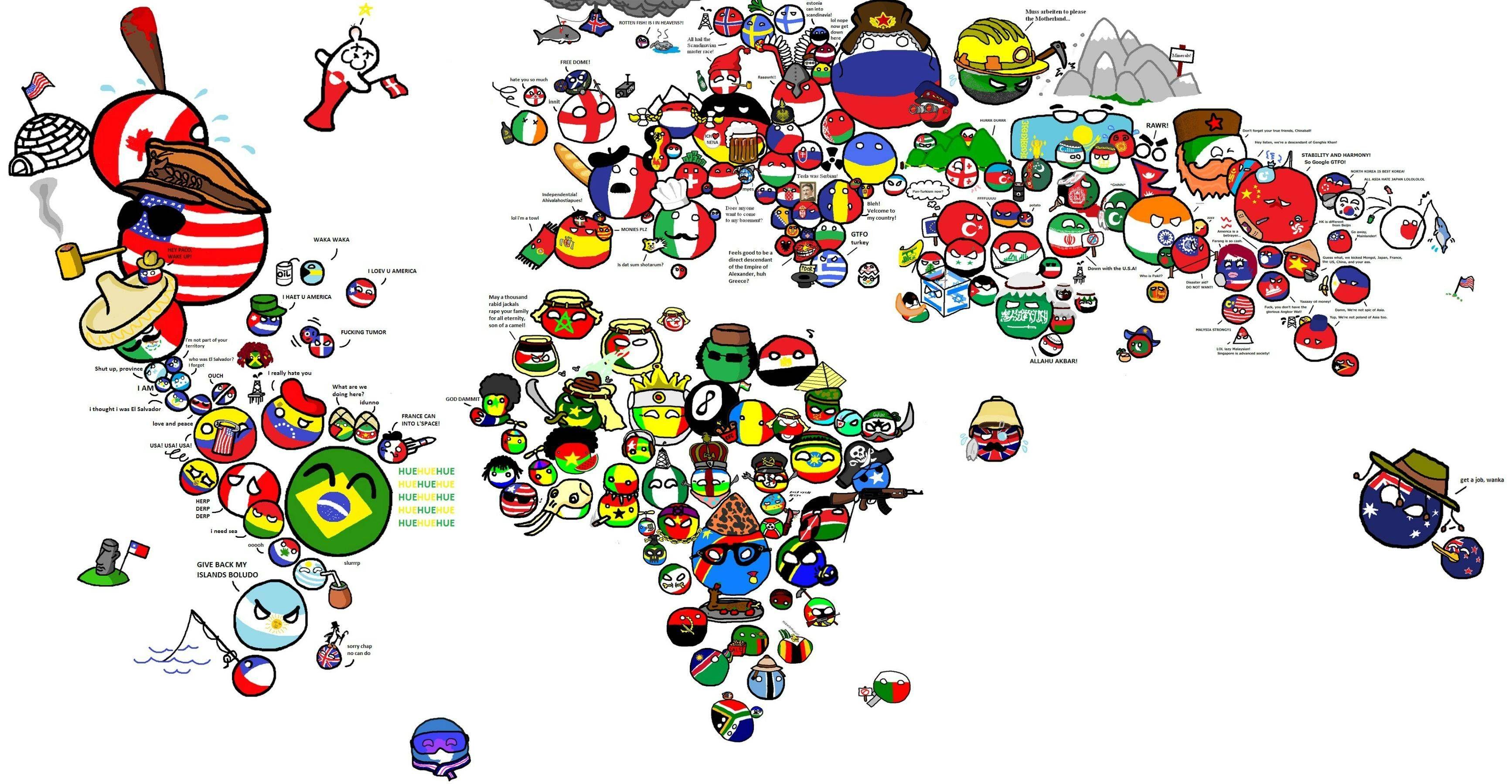 Polandball World Map. Map logo, Map, Countries of the world