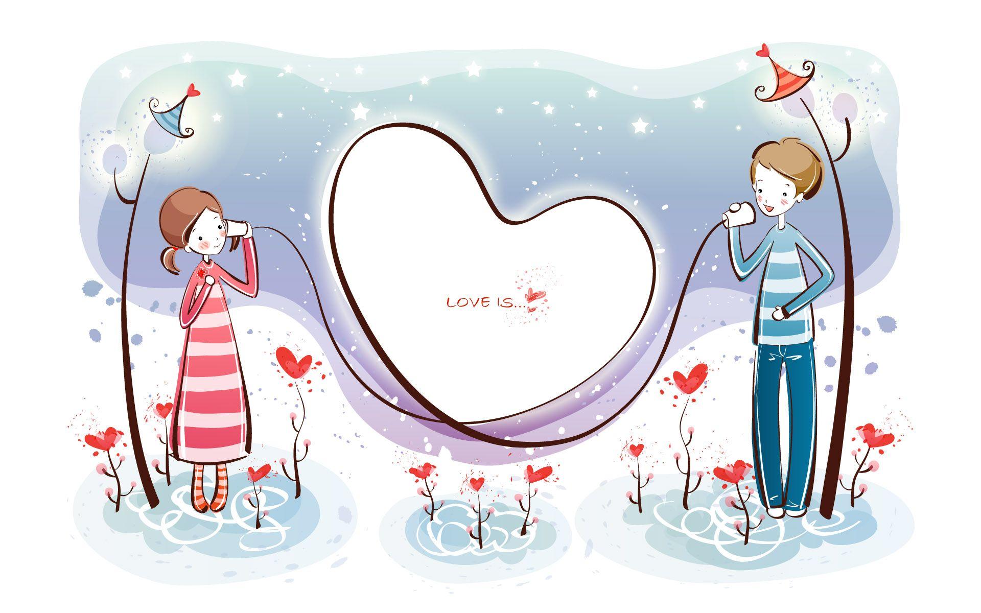 Wallpaper holiday valentine vector lovers ktqrj