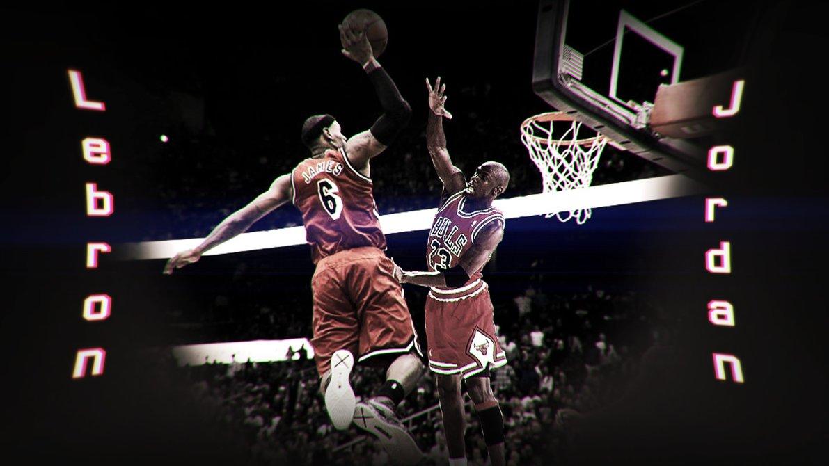 Free download Lebron James Dunking on Michael Jordan