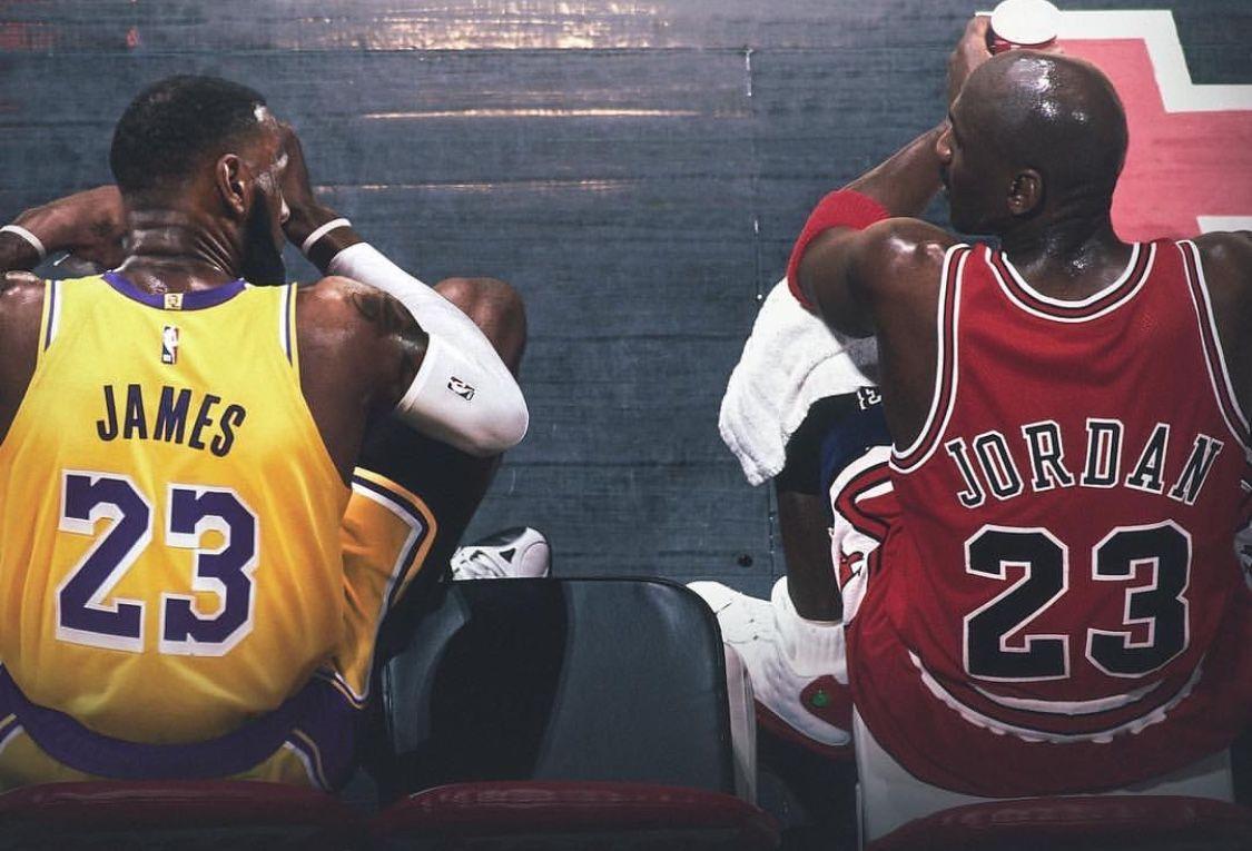 LeBron James and Michael Jordan. LeBron at number 4 now
