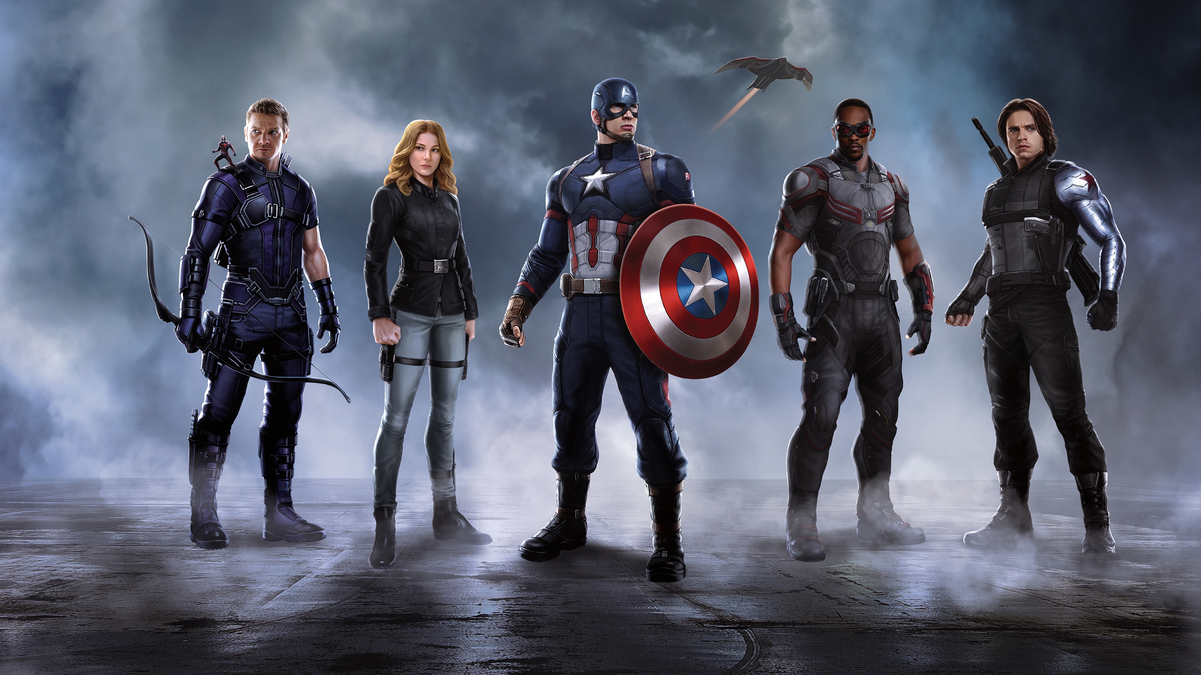 Desktop Wallpaper Captain America: Civil War Scarlett 3840x2160