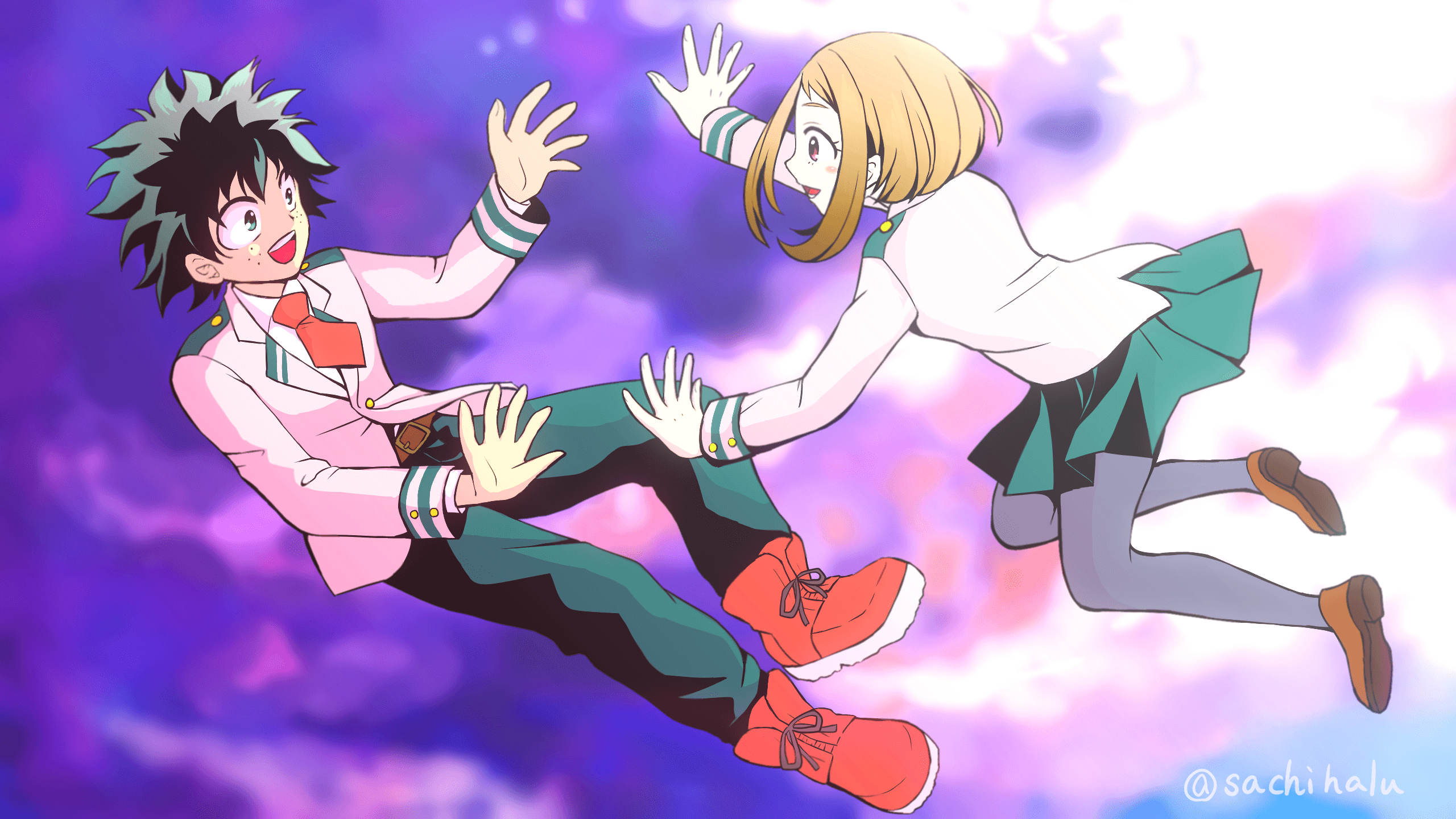 Izuku Midoriya, Ochaco Uraraka wallpaper