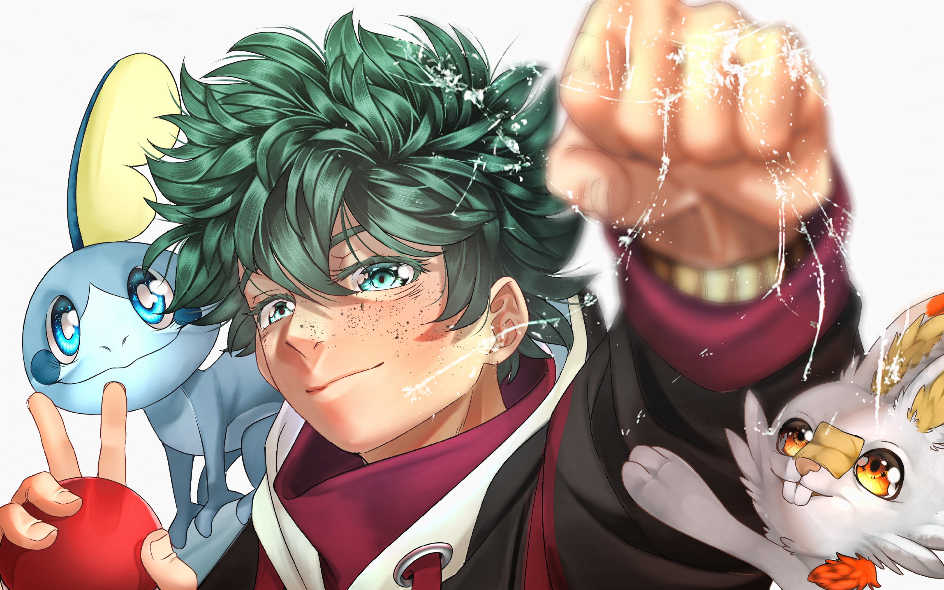 Download wallpaper Izuku Midoriya, 4k, rabbits, Ochaco