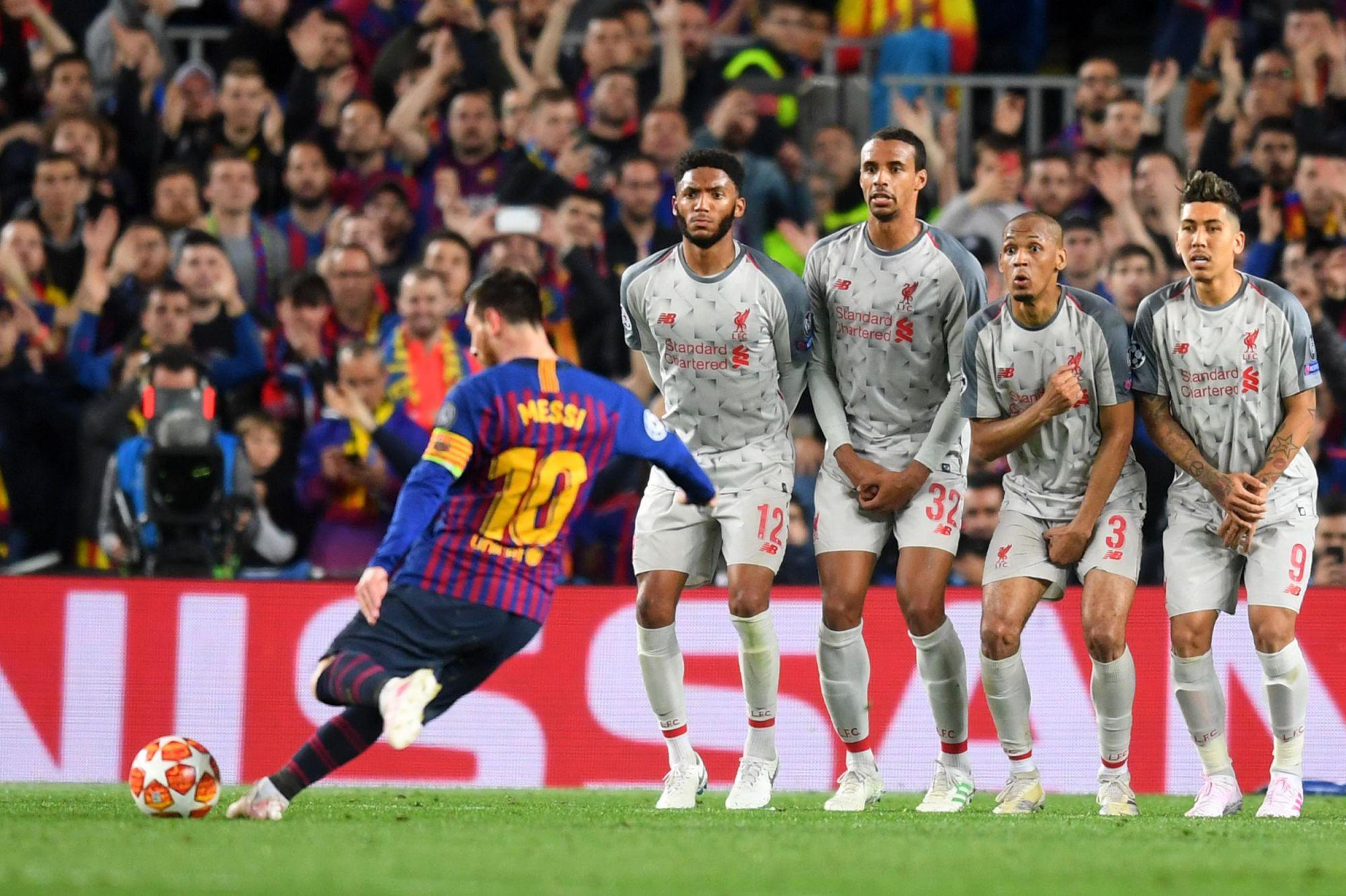 Messi Free Kick Against Liverpool From All Angles
