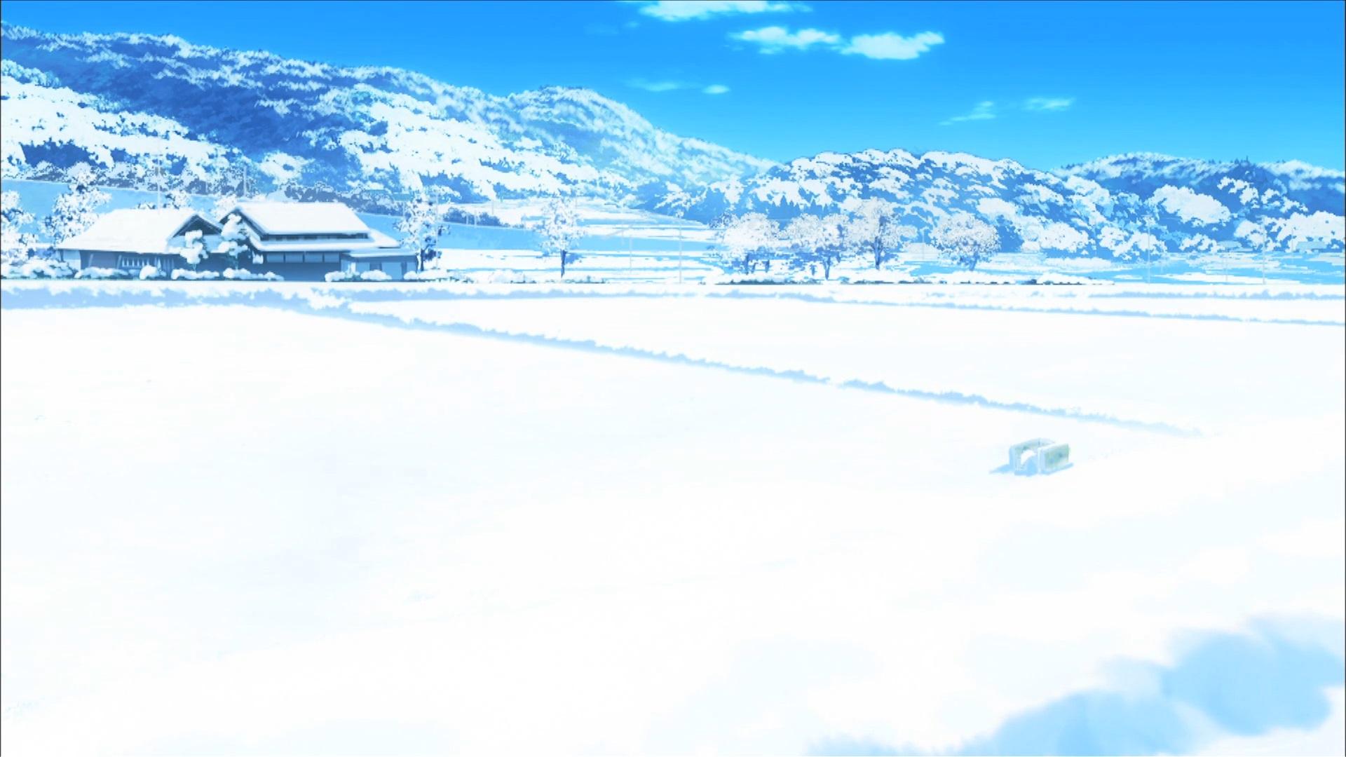 anime snow scenery