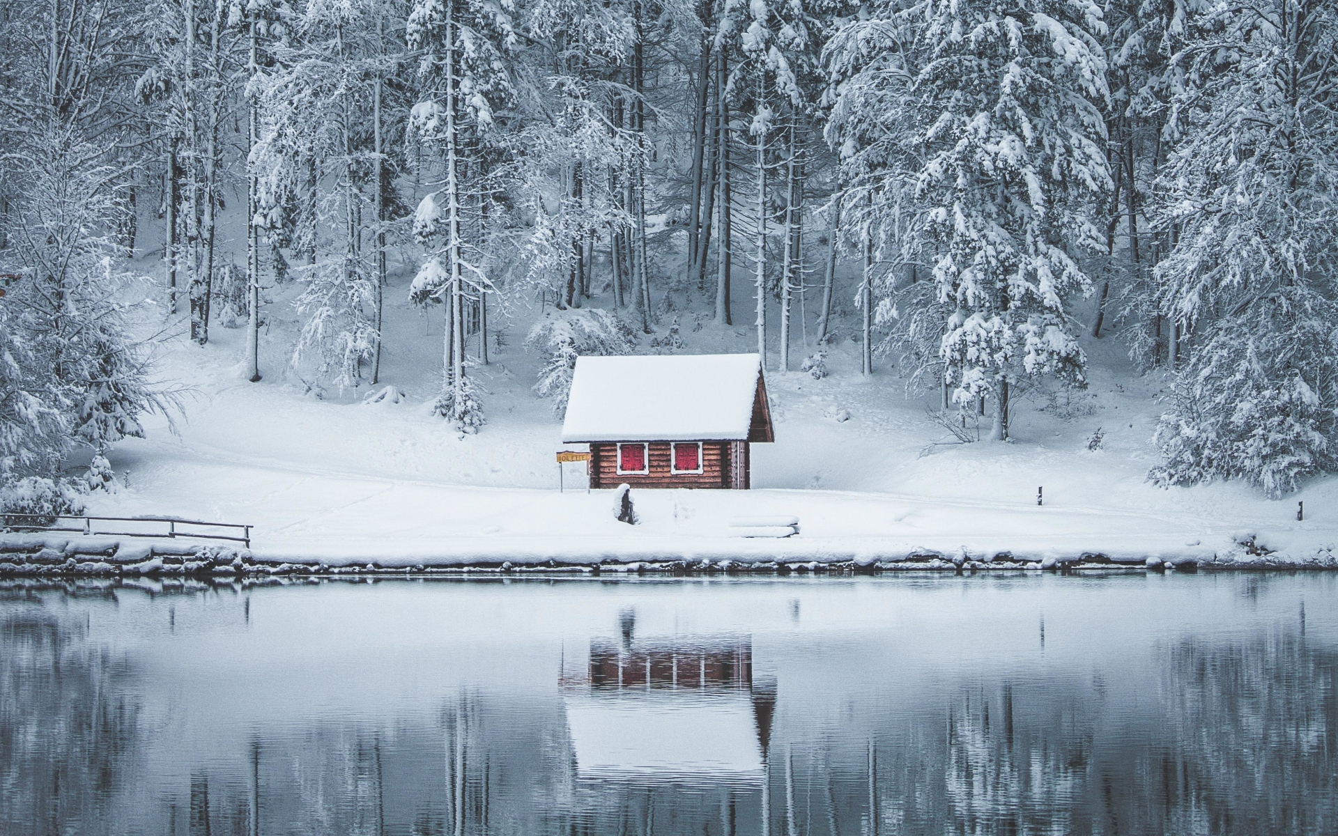 Frozen Winter House 1200P Wallpaper, HD Nature 4K