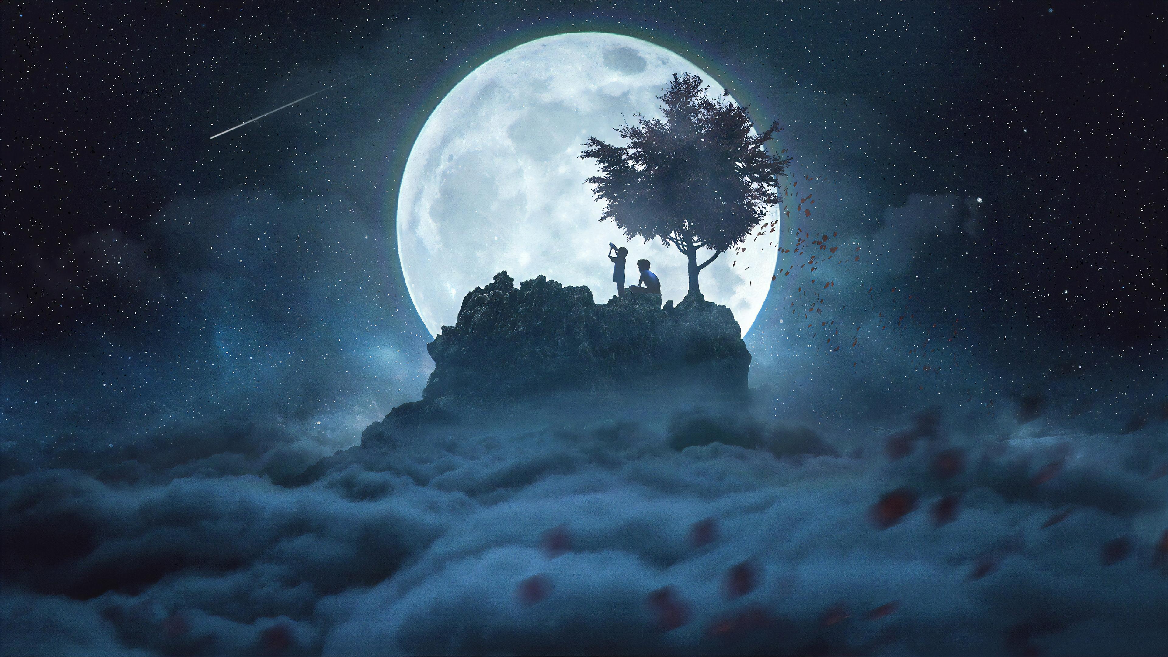 Artistic Full Moon Wallpapers Wallpaper Cave