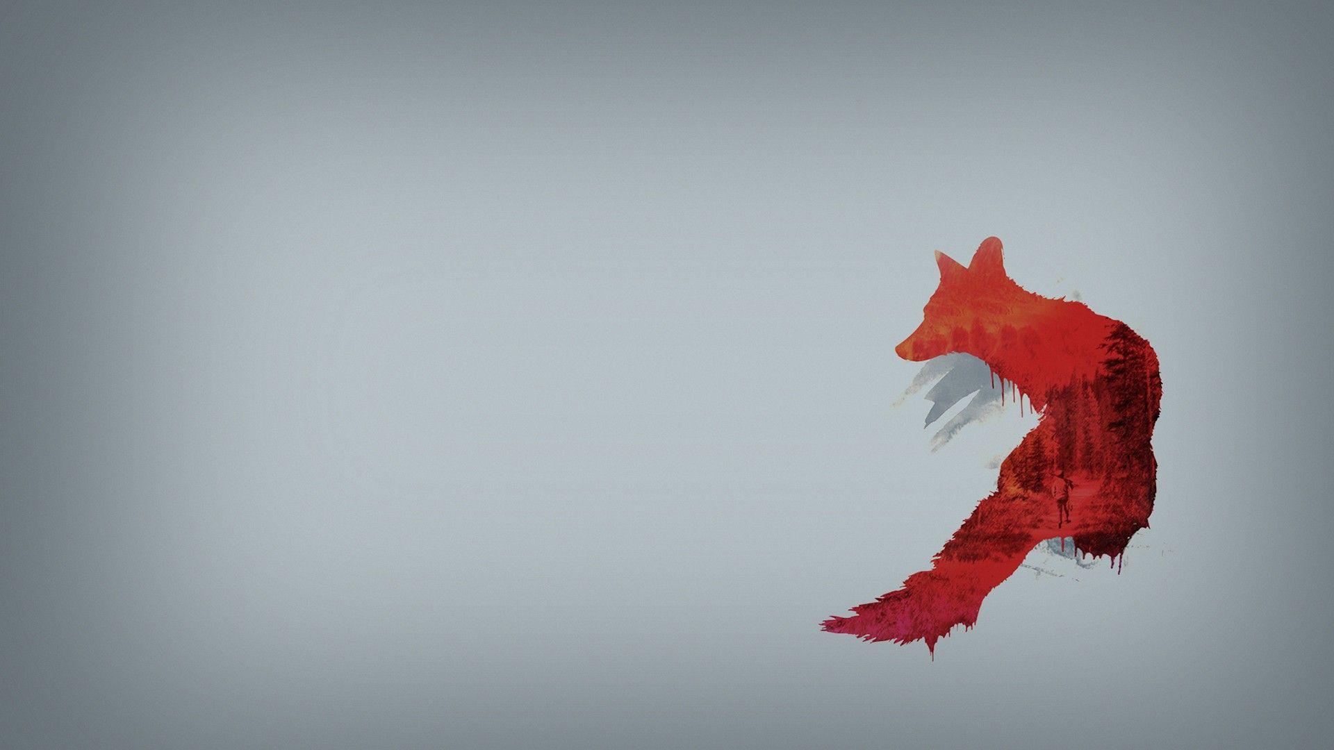 Red Fox 1080p HD Wallpaper. Minimal wallpaper, Minimalist