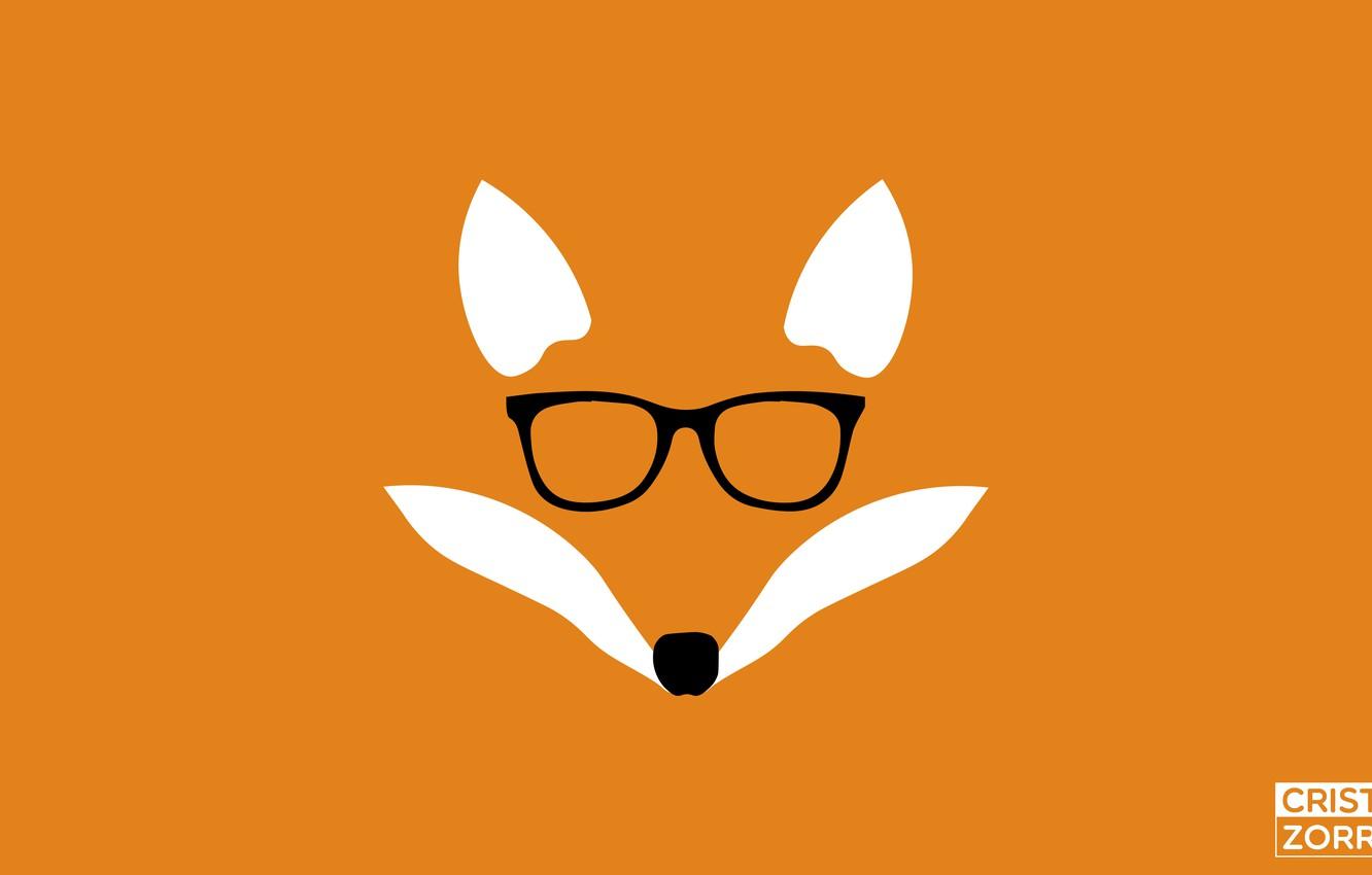 Wallpaper Fox, fox, minimalism, design, awesome, orange