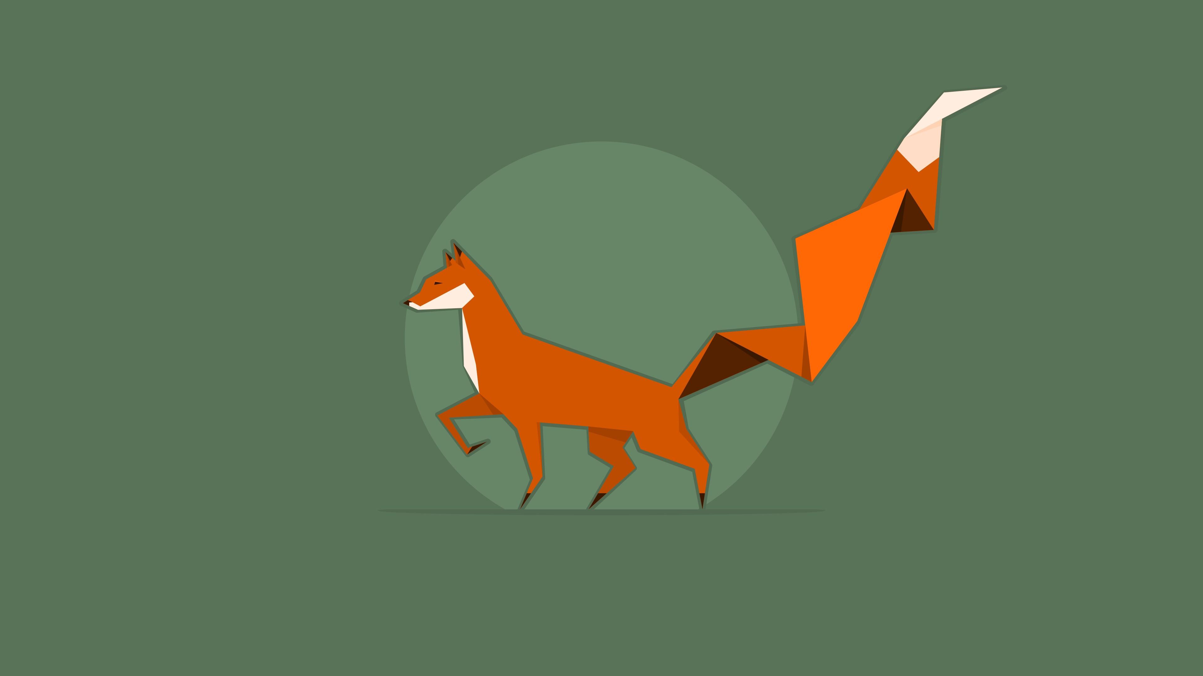 minimalism, Vectors, Fox Wallpaper HD / Desktop and Mobile