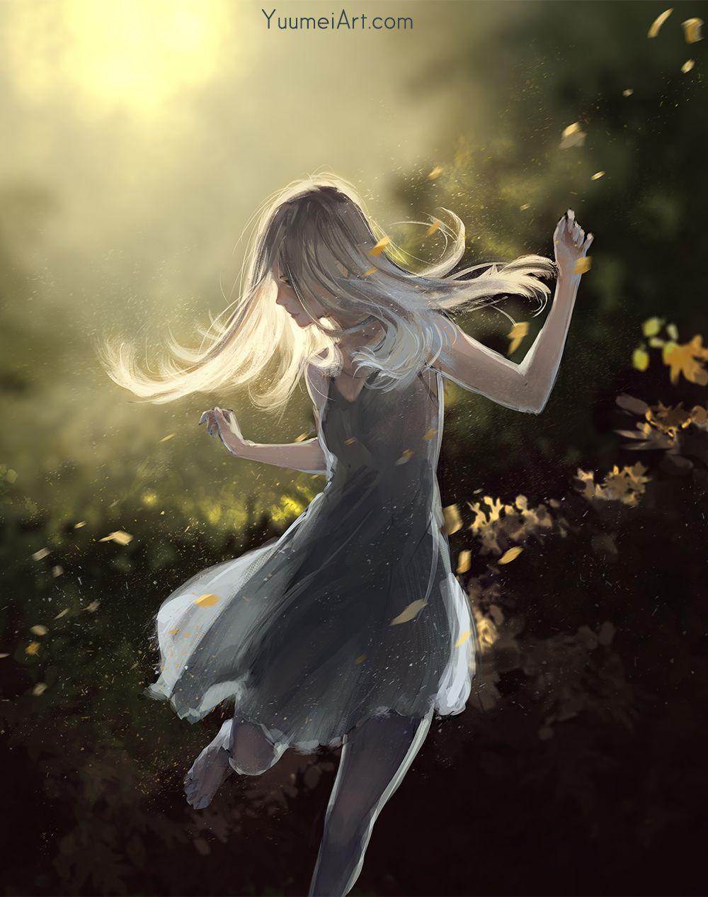 Dance with the Wind. Anime art, Anime art girl, Art