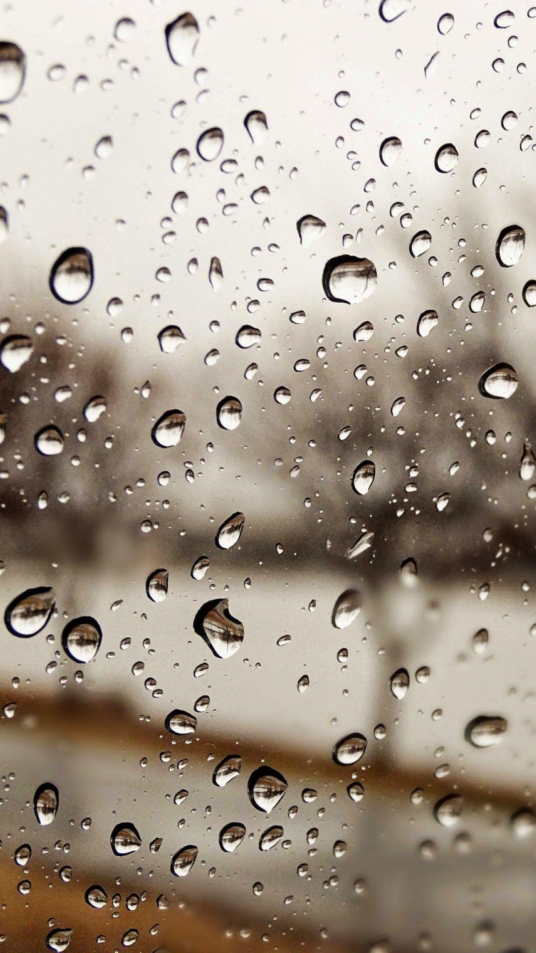 Wallpaper of rainwater drops on window & glass. #wallpaper