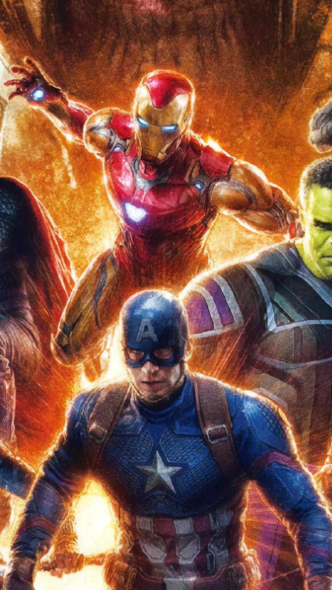 Avengers: Endgame Iron Man Captain America 4K Wallpaper
