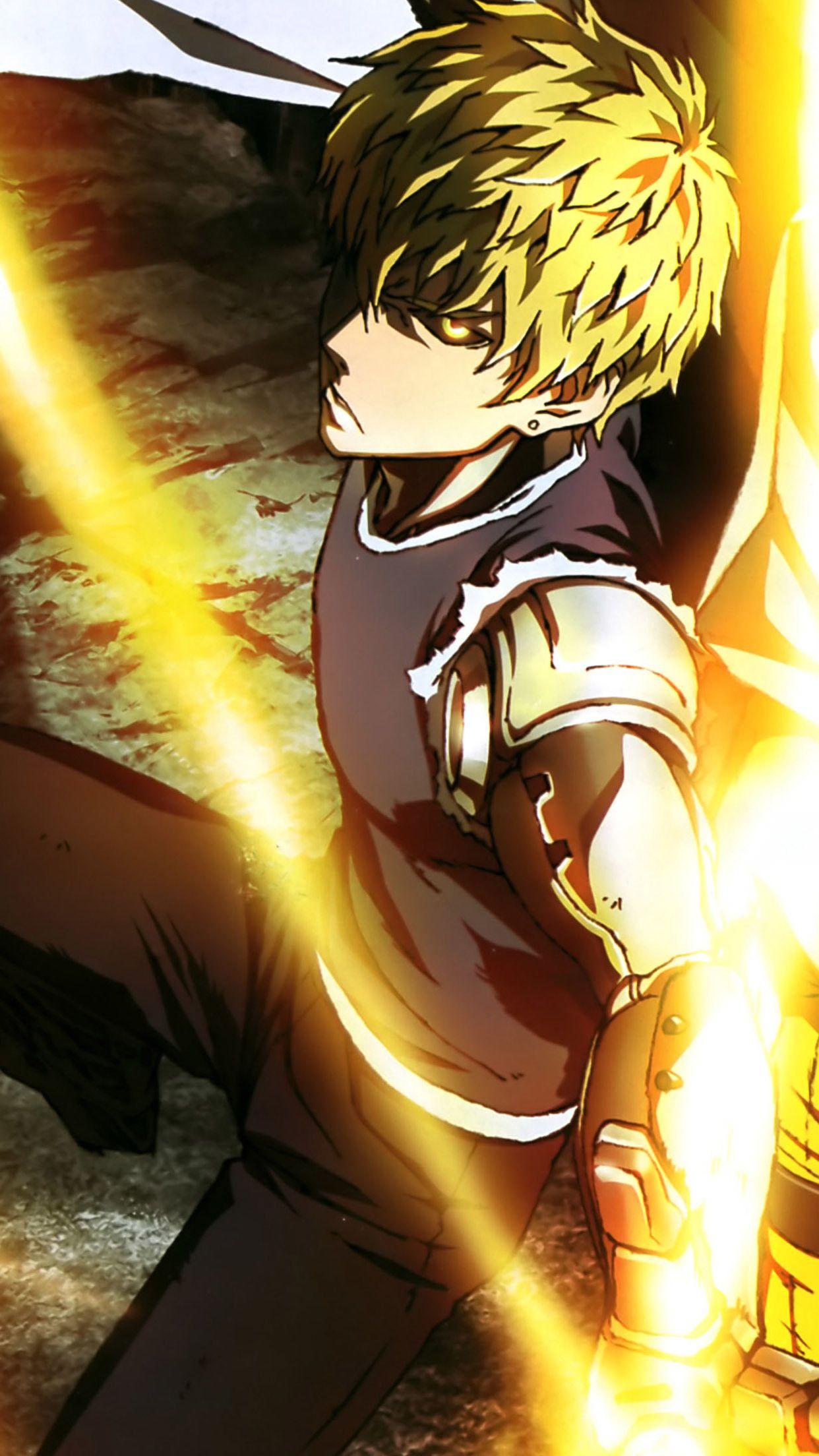 One punch man genos super iphone HD wallpaper