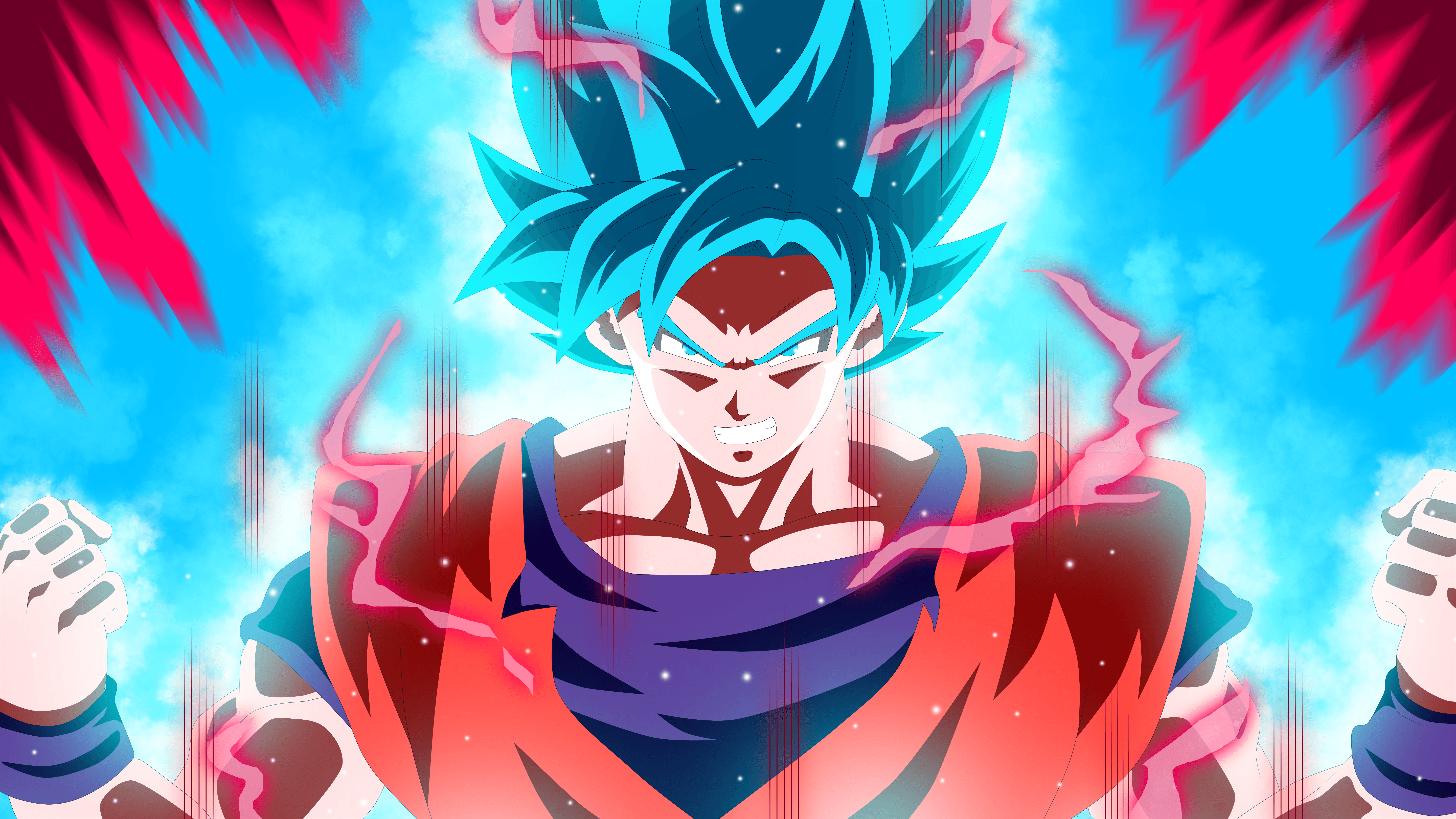 Goku Super Saiyan Blue Kaioken X100, HD Png Download, png download