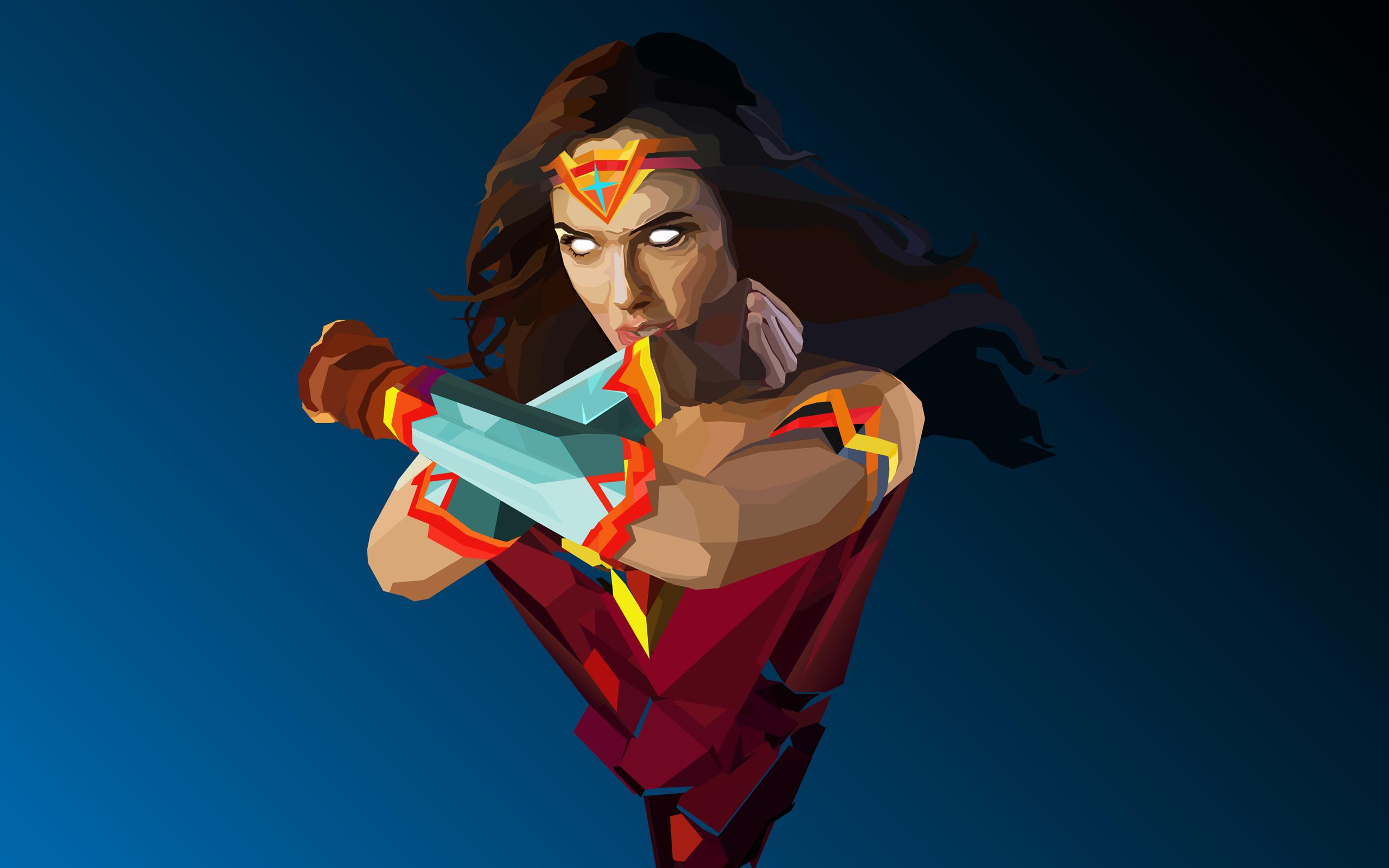 Wallpaper of Facets Wonder Woman, Minimalism background & HD