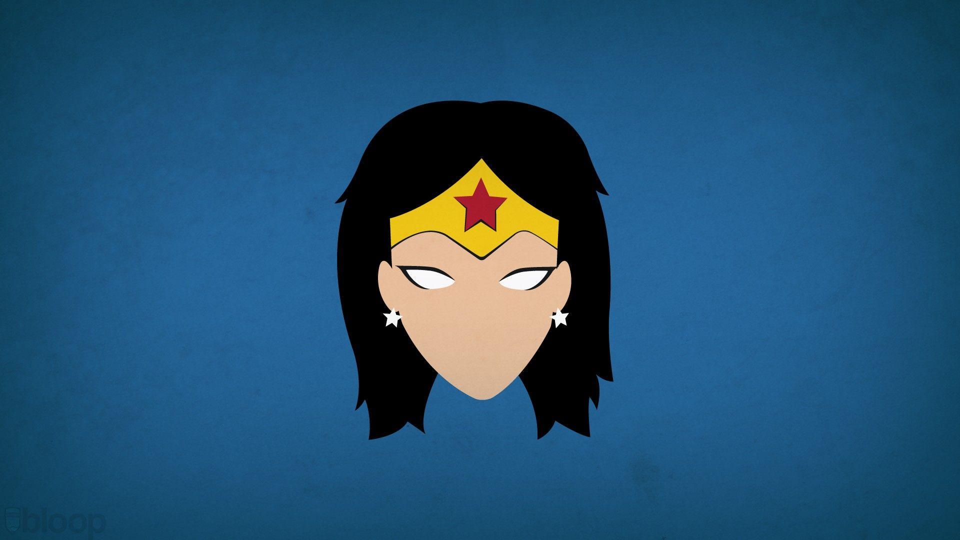 Blo0p Blue Background Dc Comics Superheroes Wonder Woman
