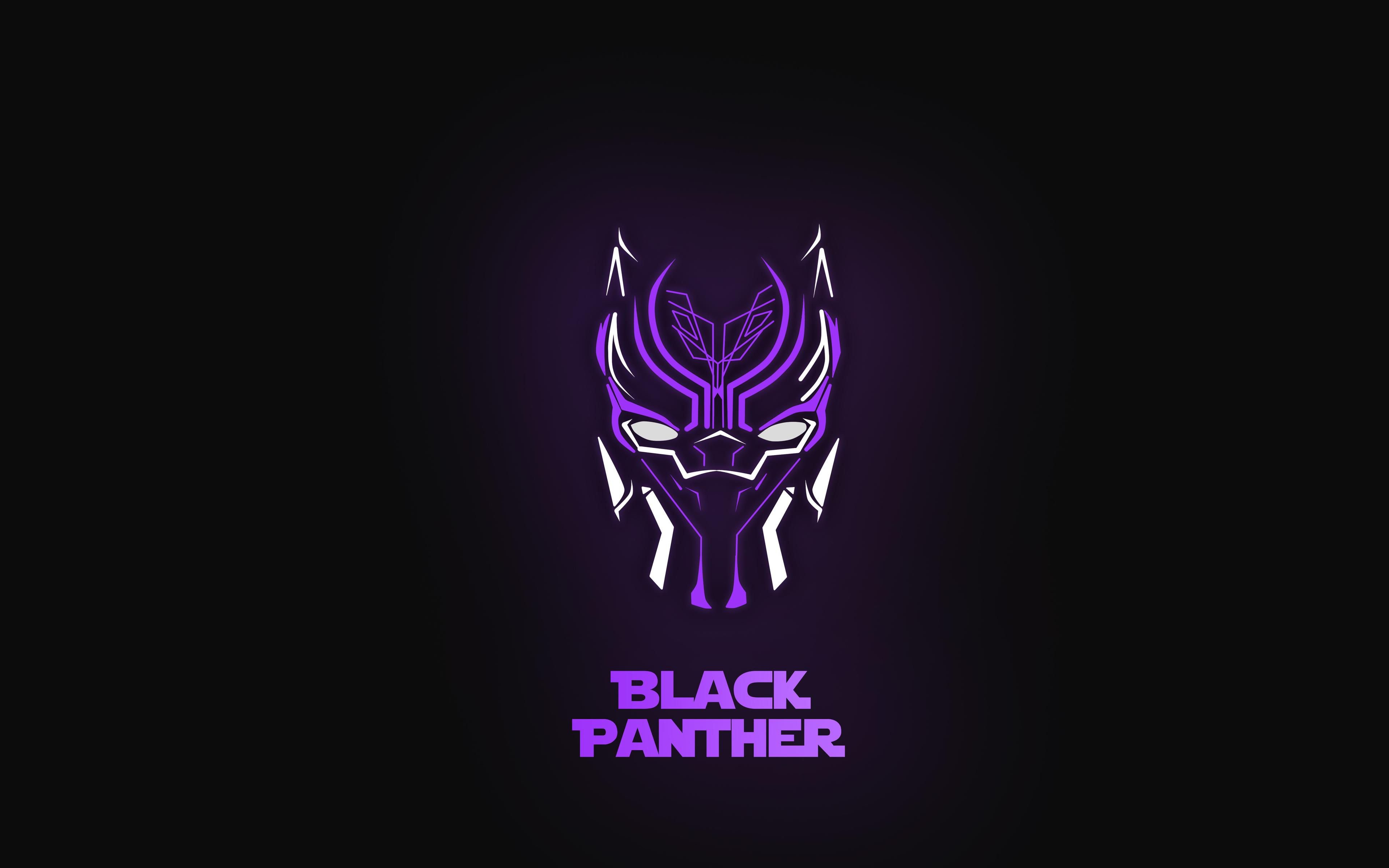 Black Panther Minimal Mask iPhone XS MAX Wallpaper, HD