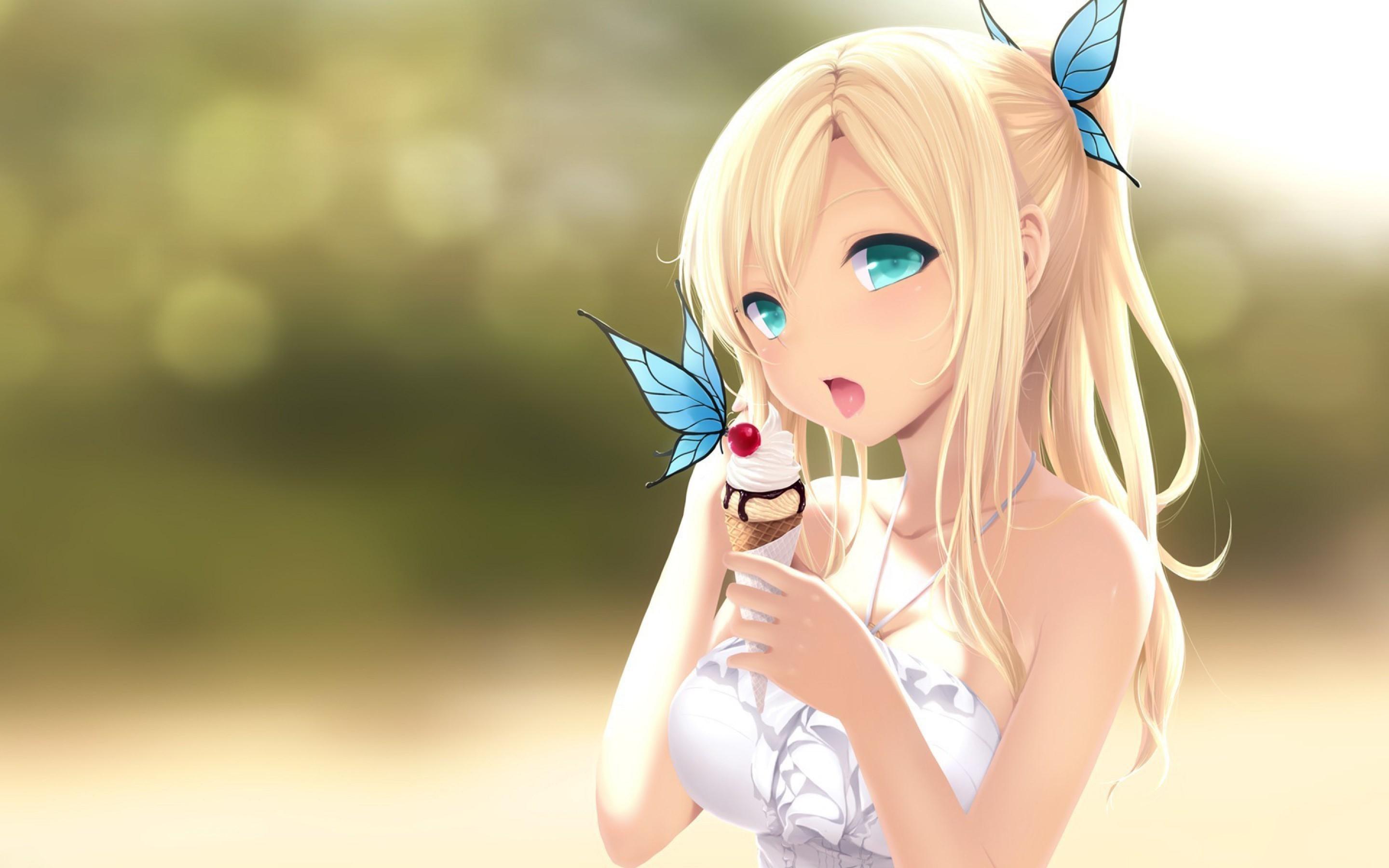 Anime Girl With Blonde Hair Wallpapers Wallpaper Cave