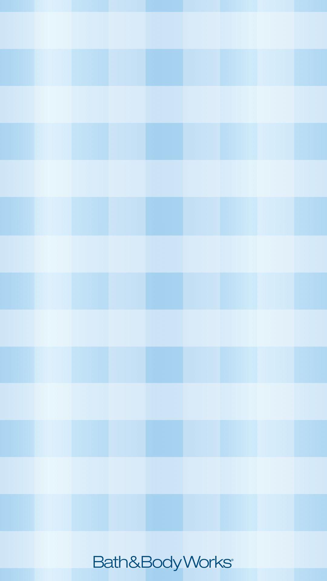 Bath & Body Works iPhone Wallpaper Blue Gingham. iPhone