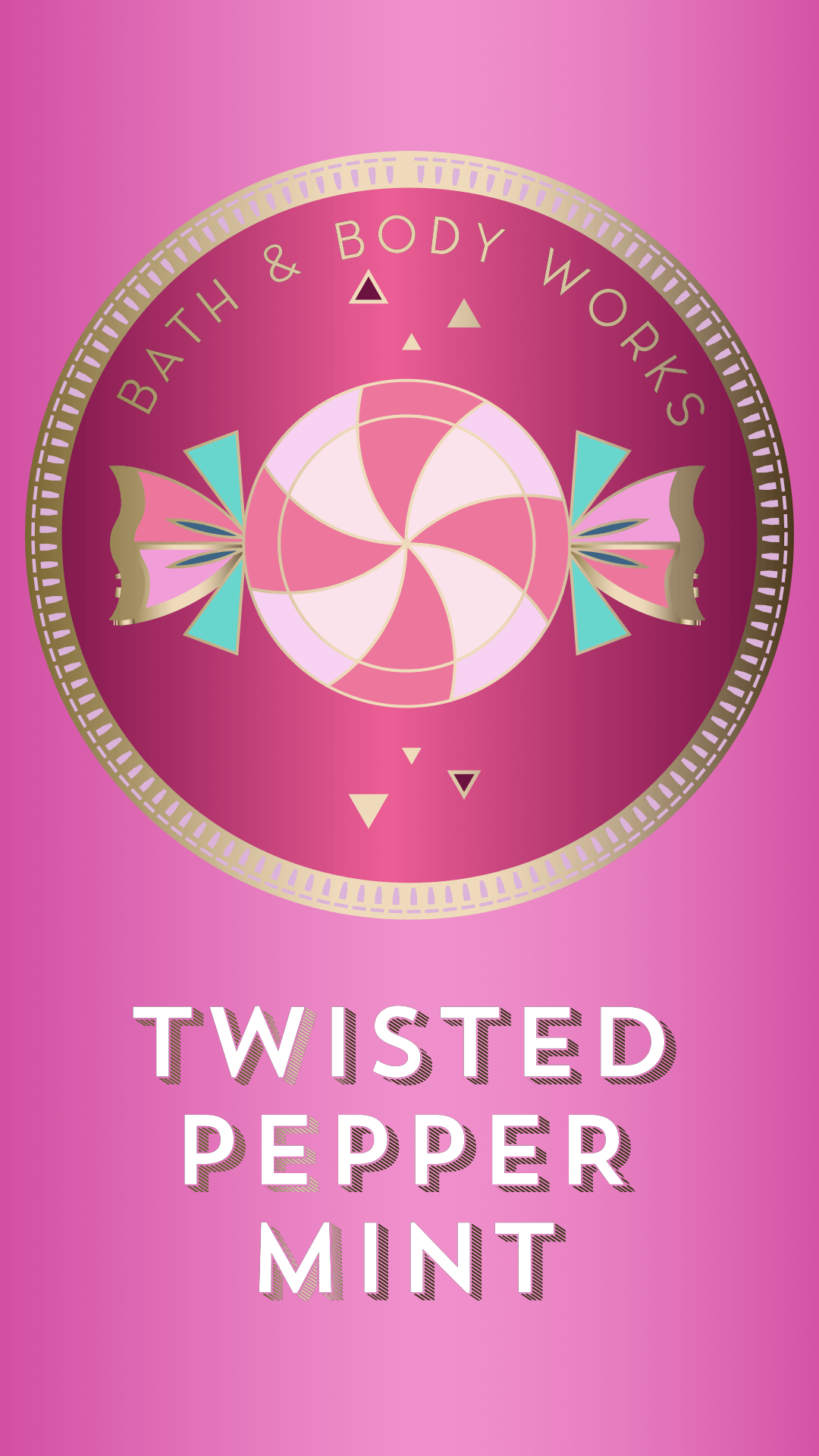 Twisted Peppermint Christmas iPhone Wallpaper. Bath