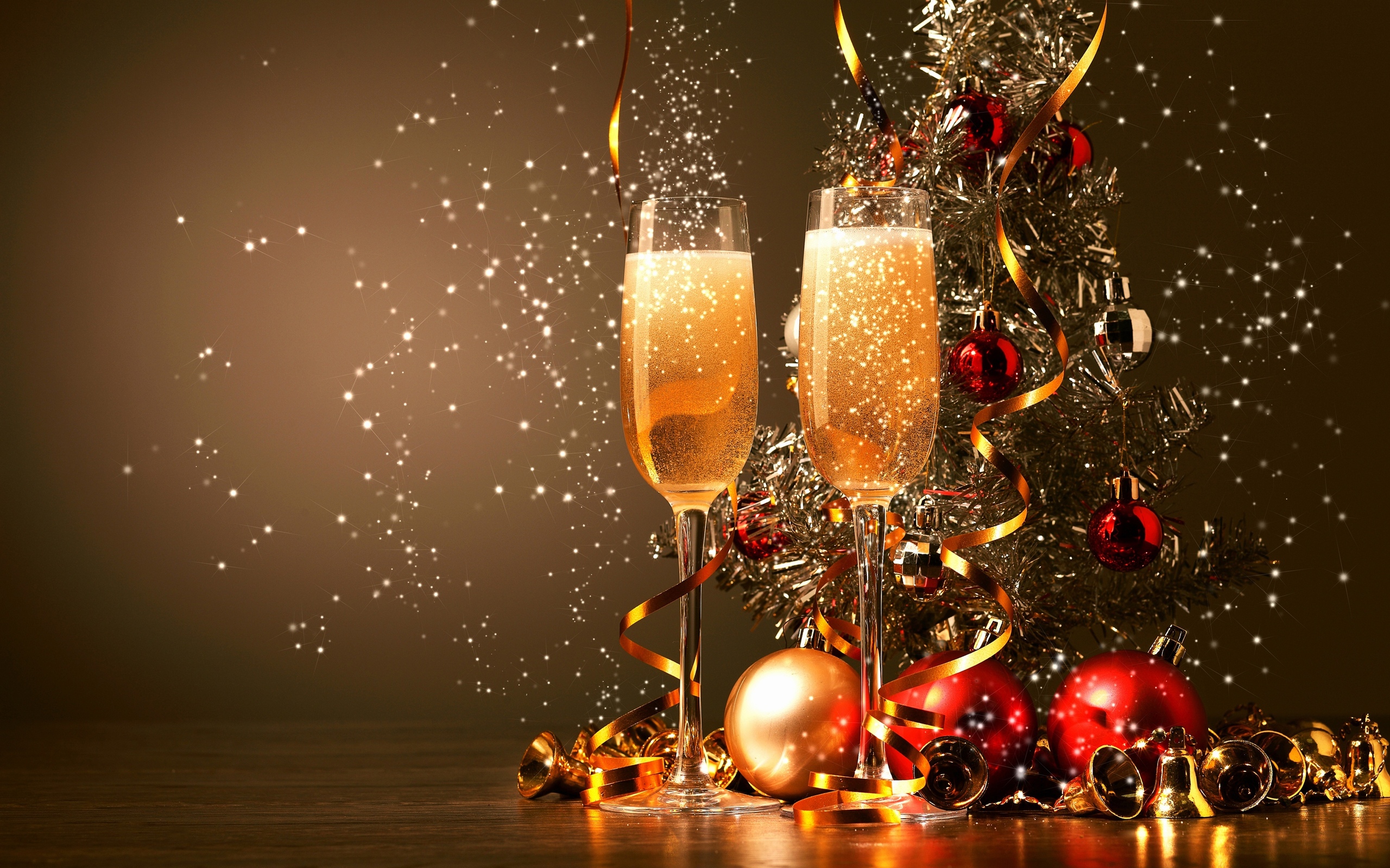 Happy New Year 2016 Celebration Champagne Glasses Desktop